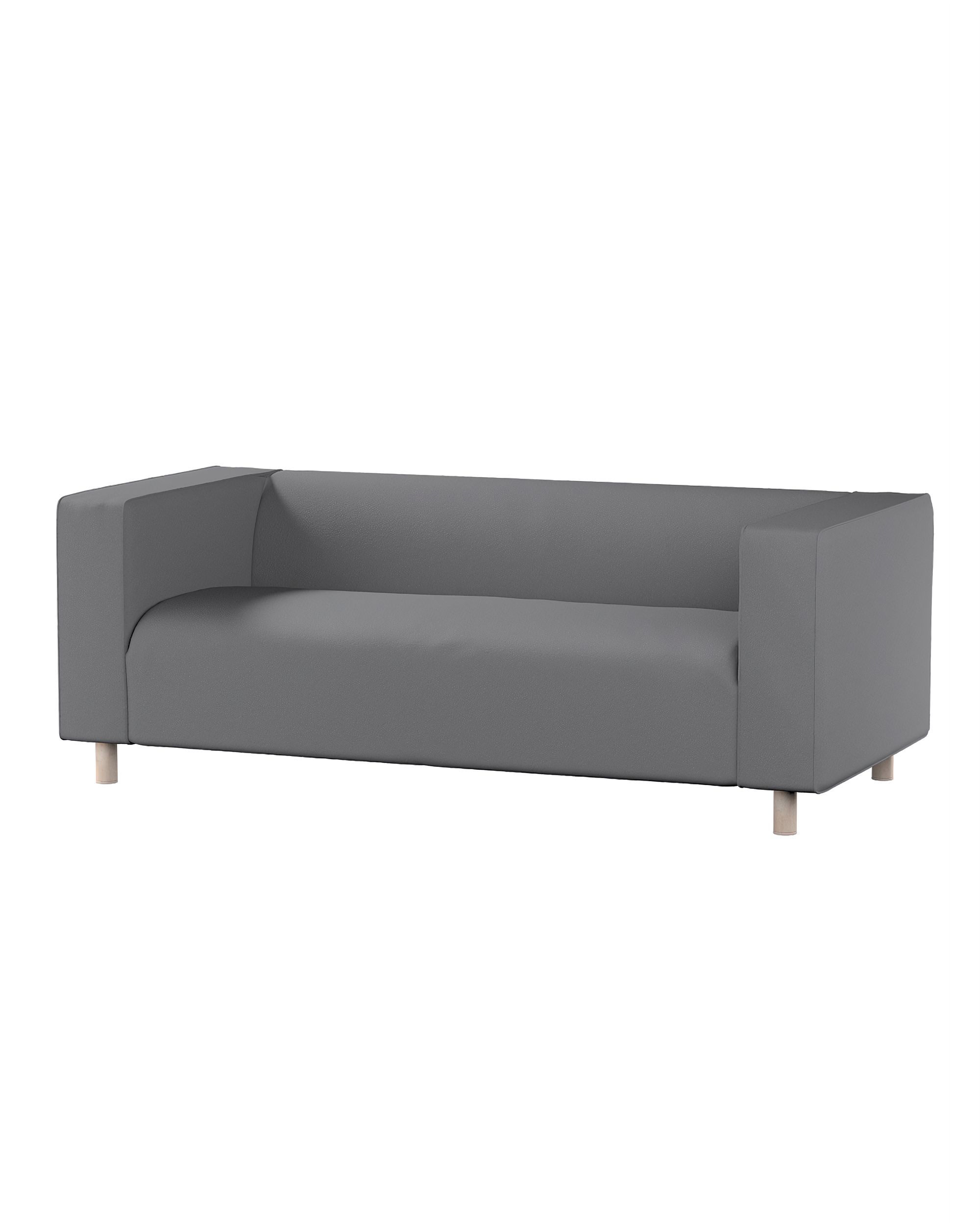 Bezug für Klippan 2-Sitzer Sofa Farbe grau Stoff strukturiert