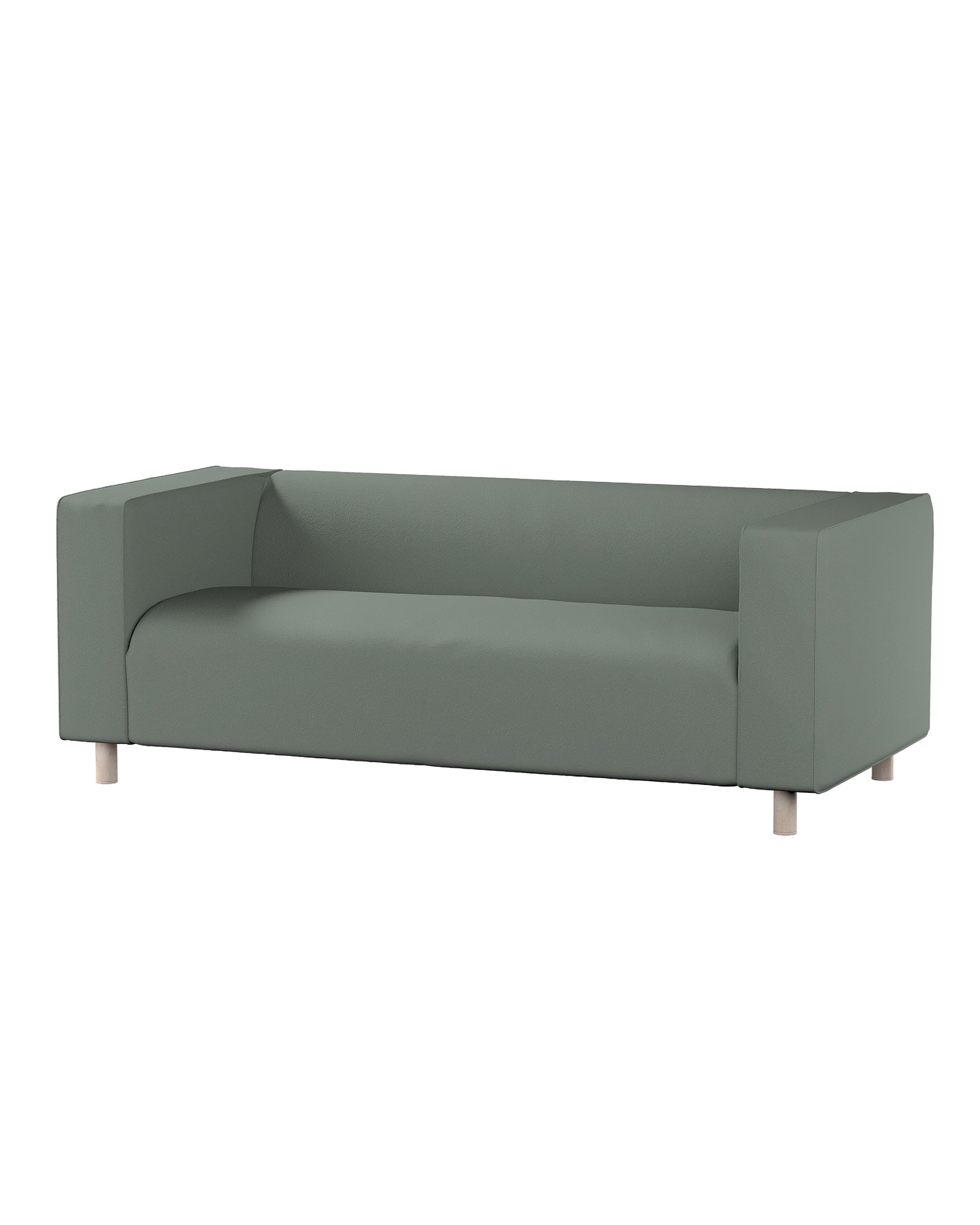 Bezug für Klippan 2-Sitzer Sofa Farbe grün Stoff strukturiert