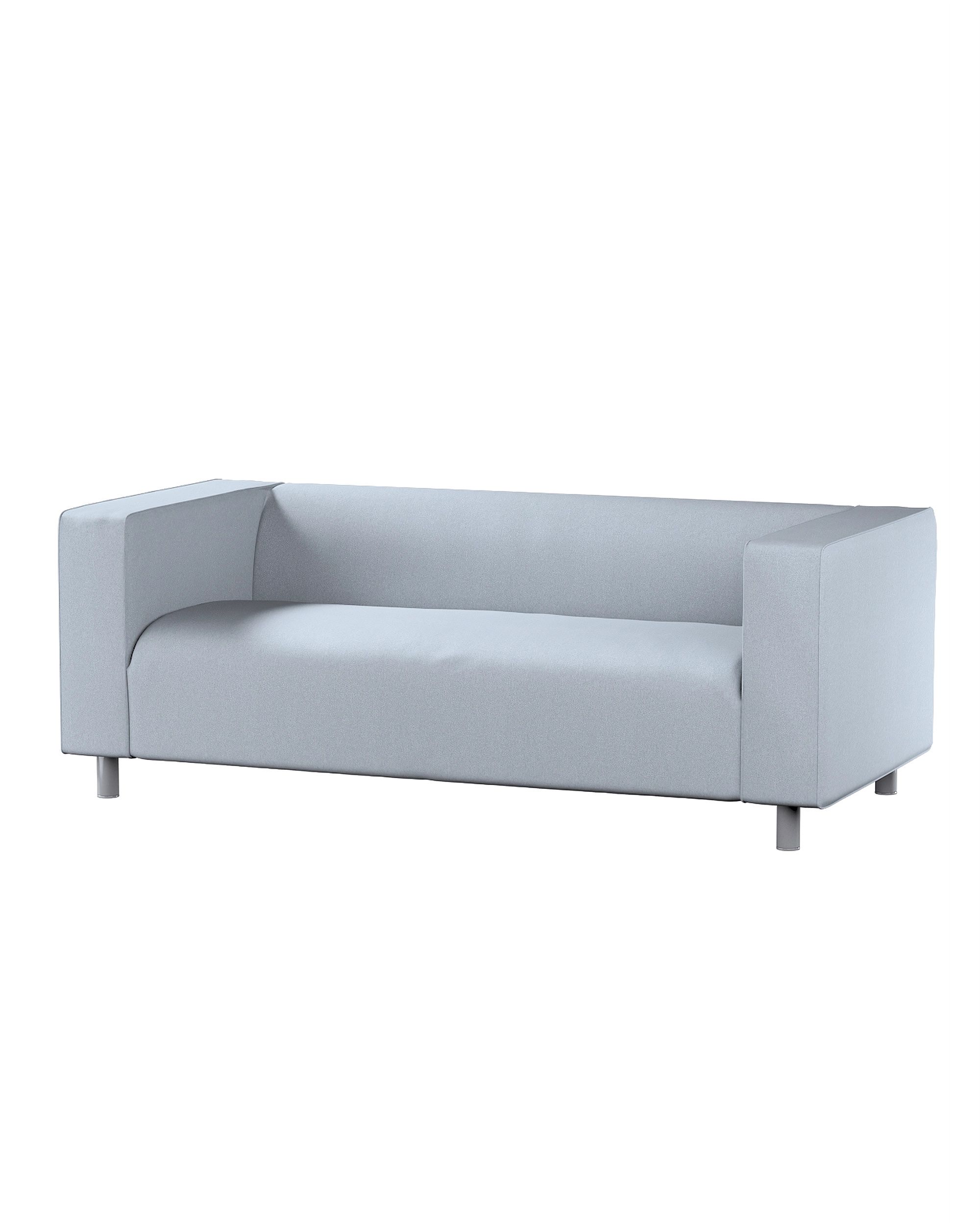 Bezug für Klippan 2-Sitzer Sofa Farbe blau Stoff strukturiert