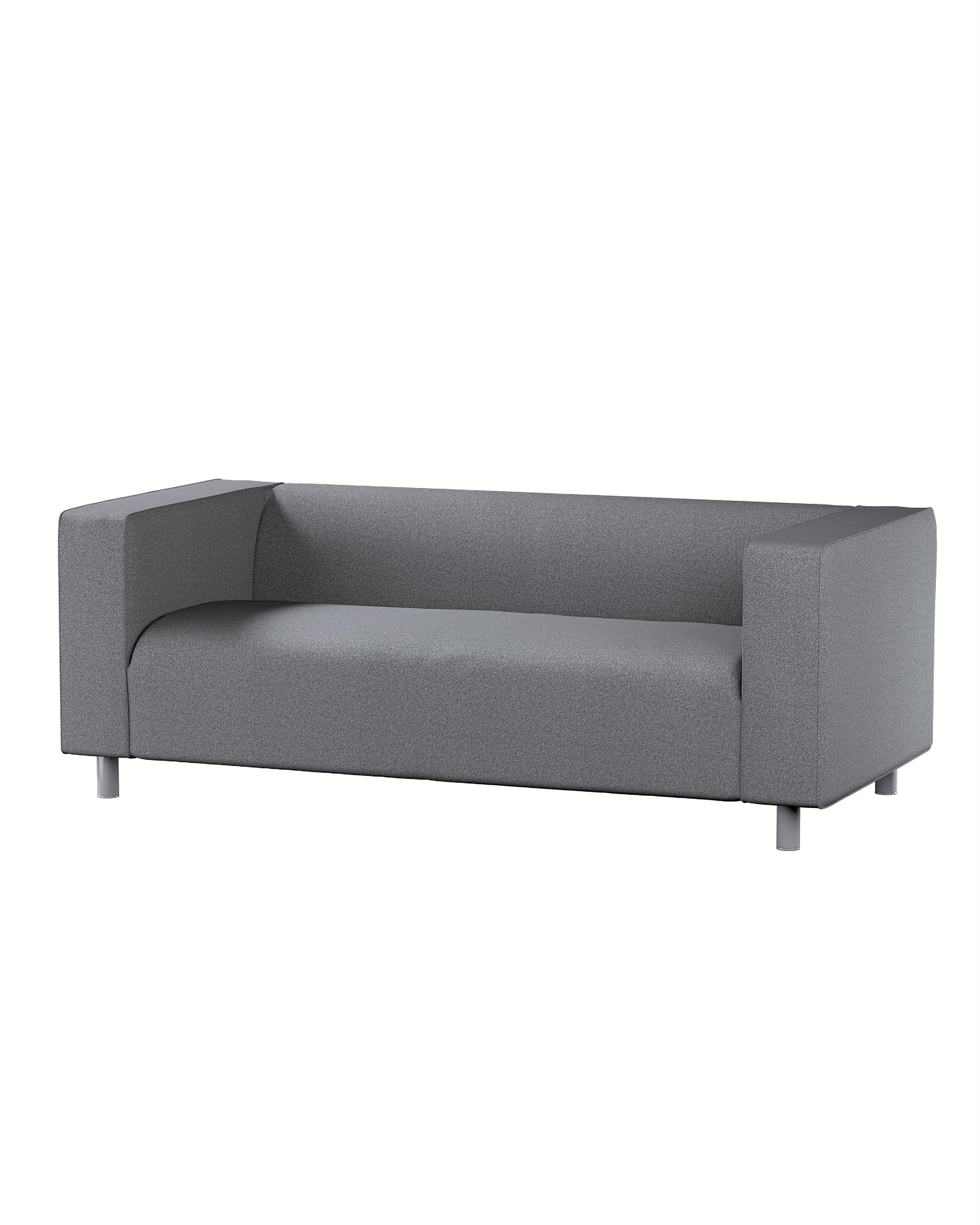 Bezug für Klippan 2-Sitzer Sofa Farbe grau Stoff strukturiert