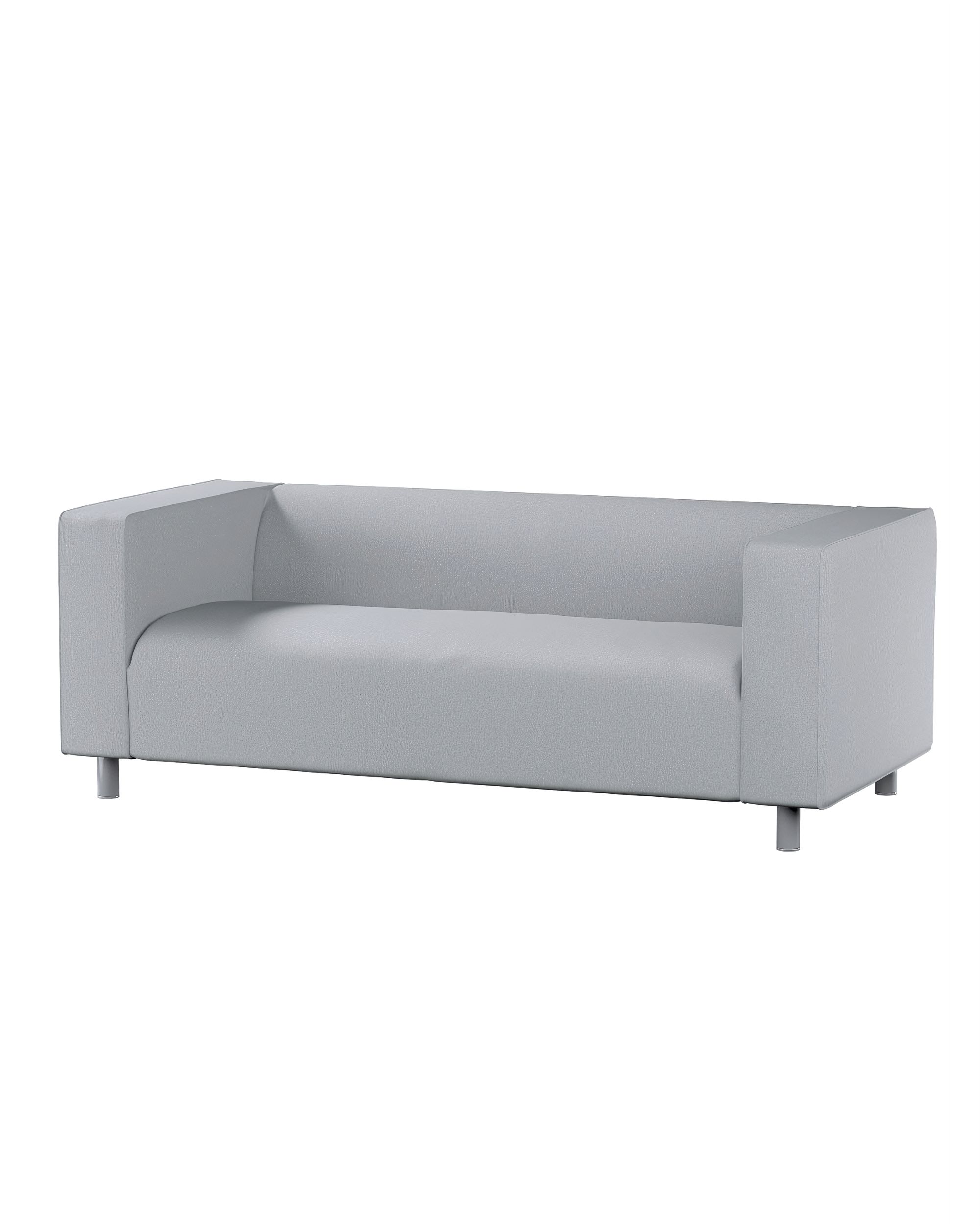 Bezug für Klippan 2-Sitzer Sofa Farbe grau Stoff strukturiert