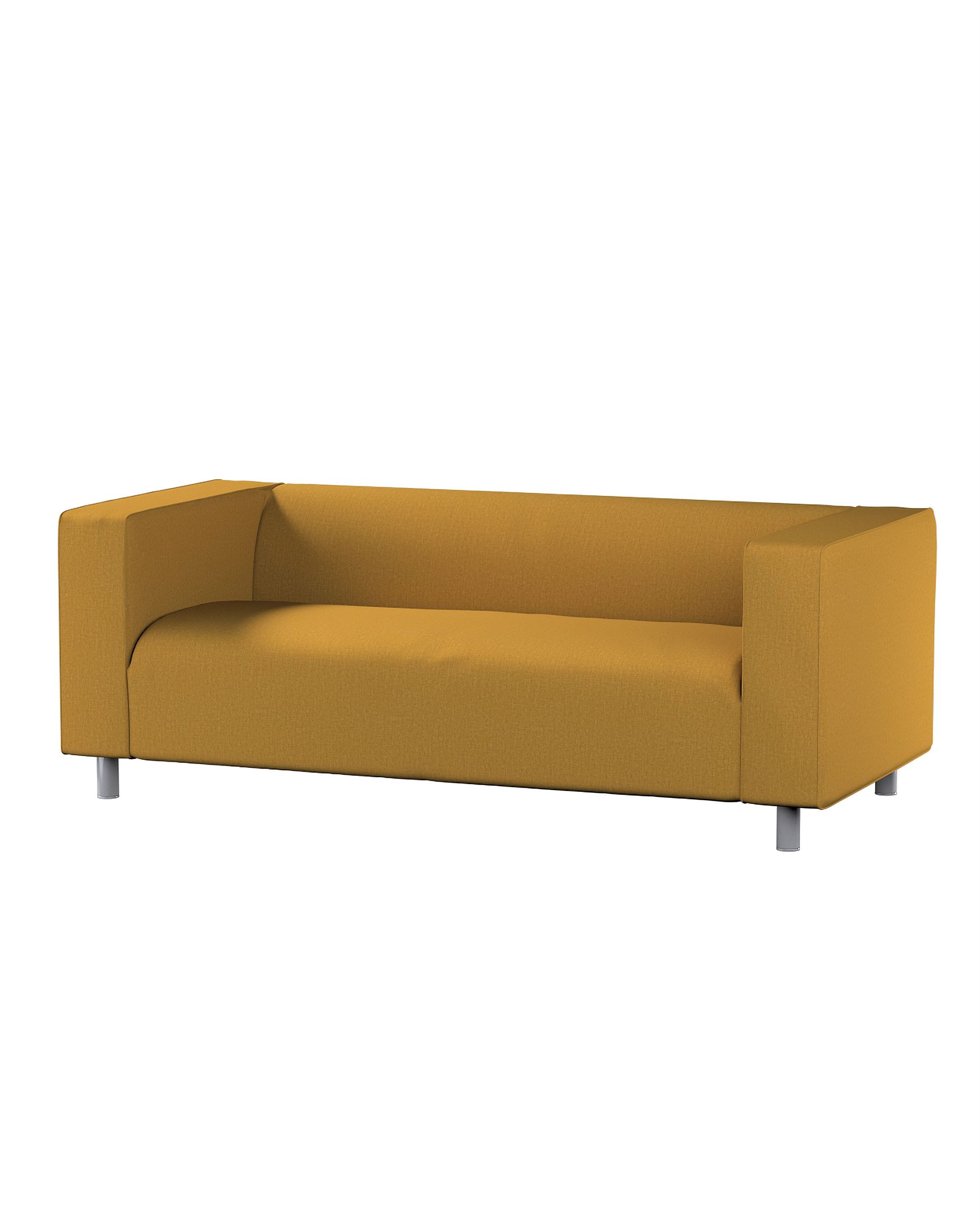 Bezug für Klippan 2-Sitzer Sofa Farbe gelb Stoff strukturiert