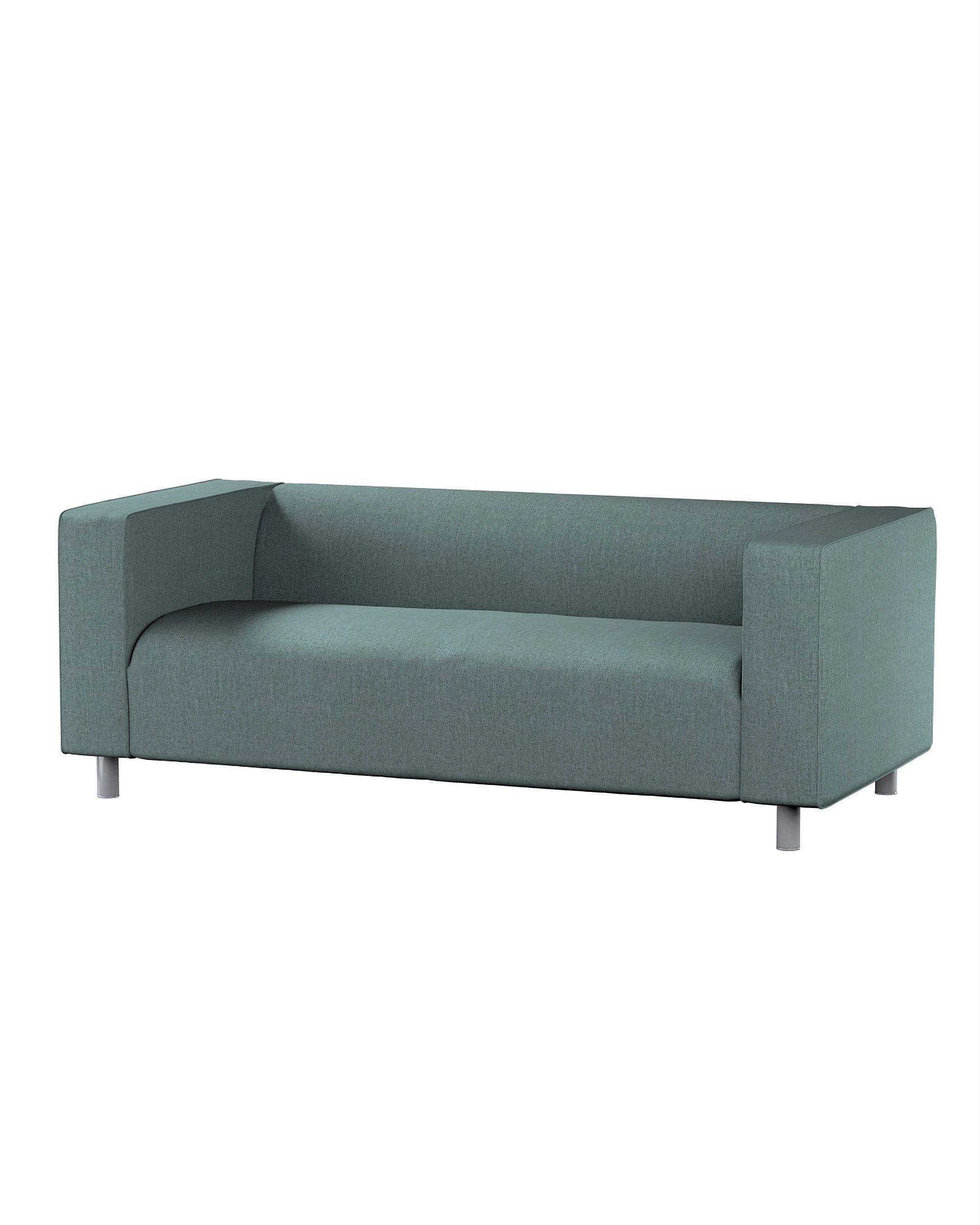 Bezug für Klippan 2-Sitzer Sofa Farbe blau Stoff strukturiert