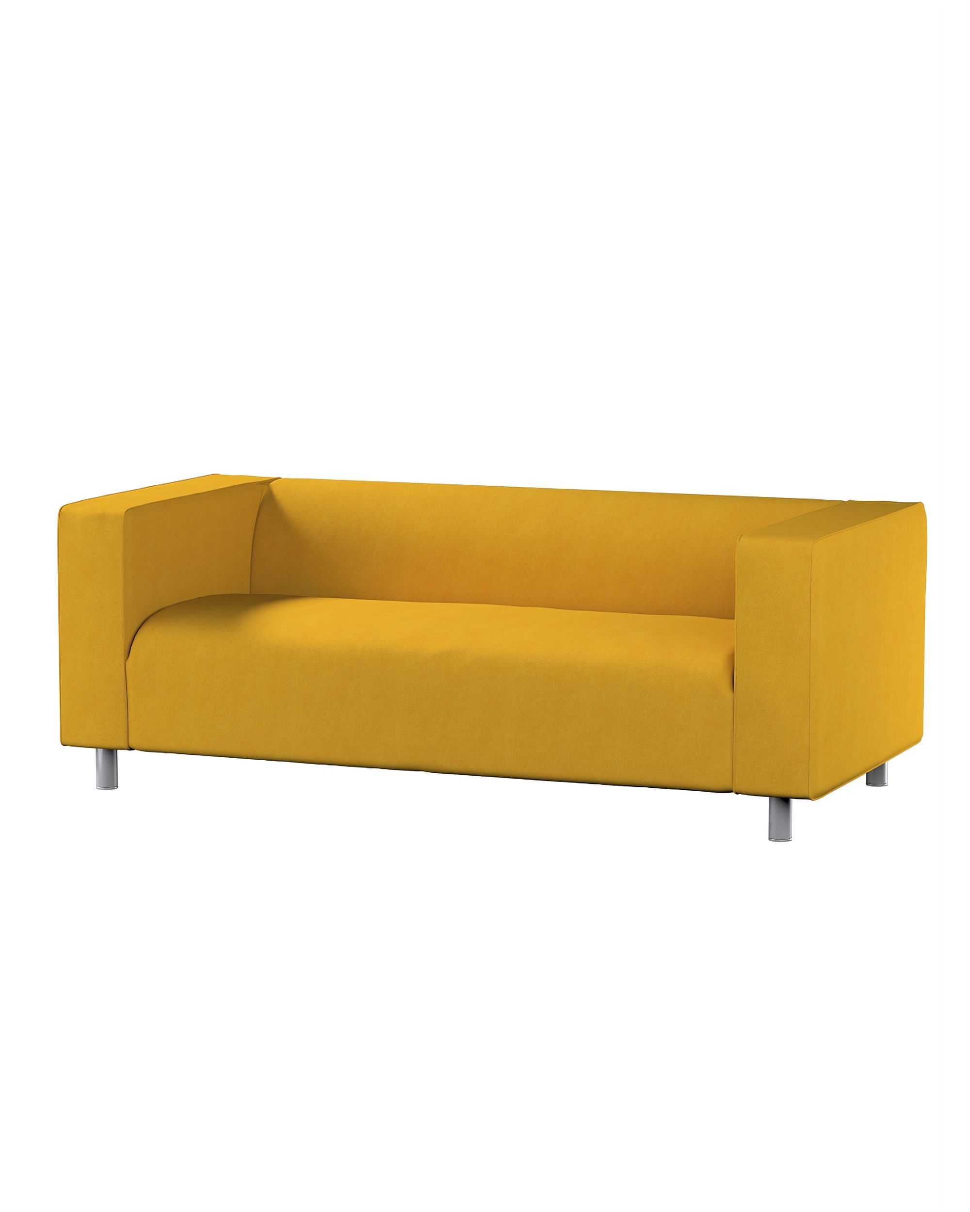 Bezug für Klippan 2-Sitzer Sofa Farbe gelb Stoff strukturiert
