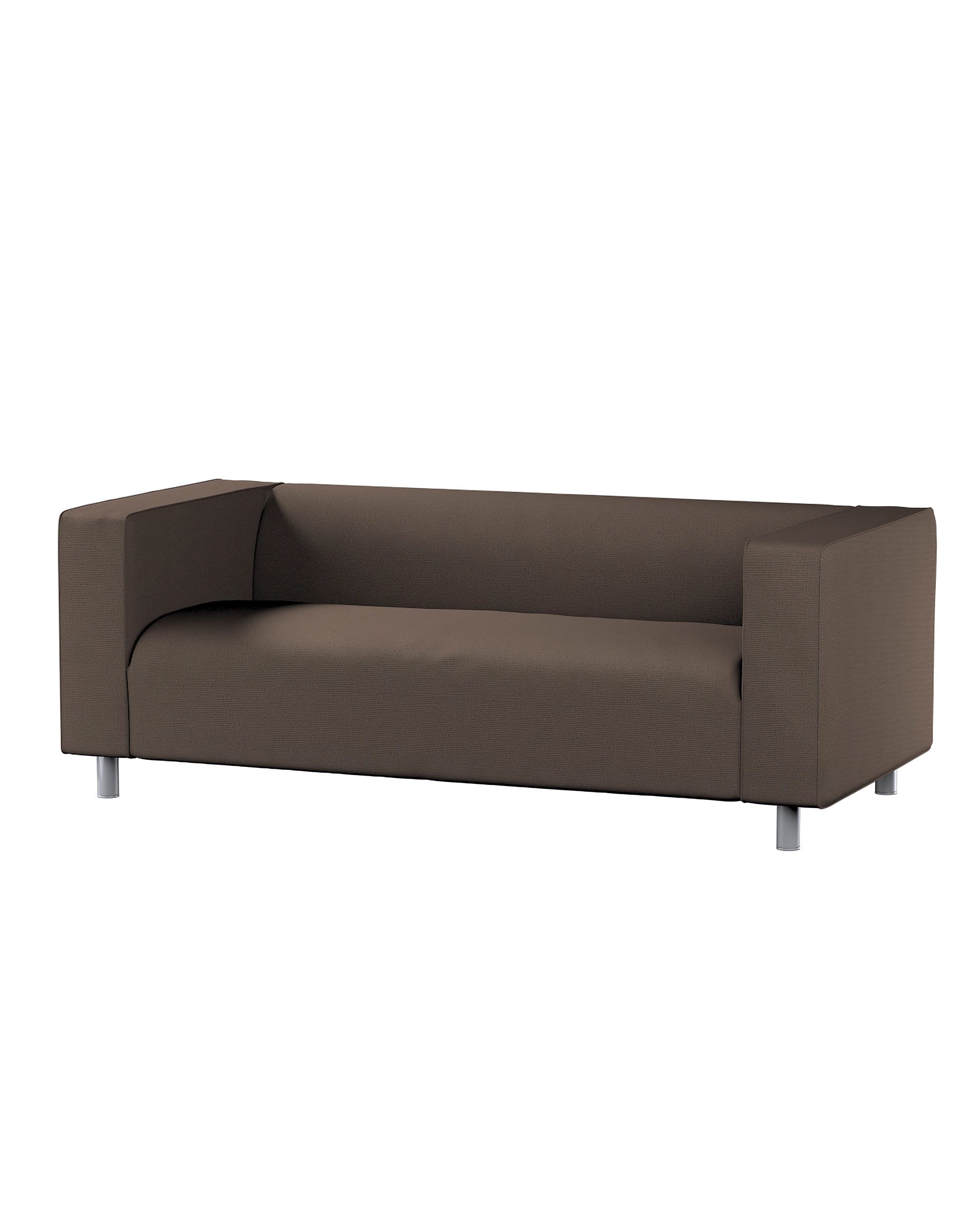Bezug für Klippan 2-Sitzer Sofa Farbe braun Stoff strukturiert