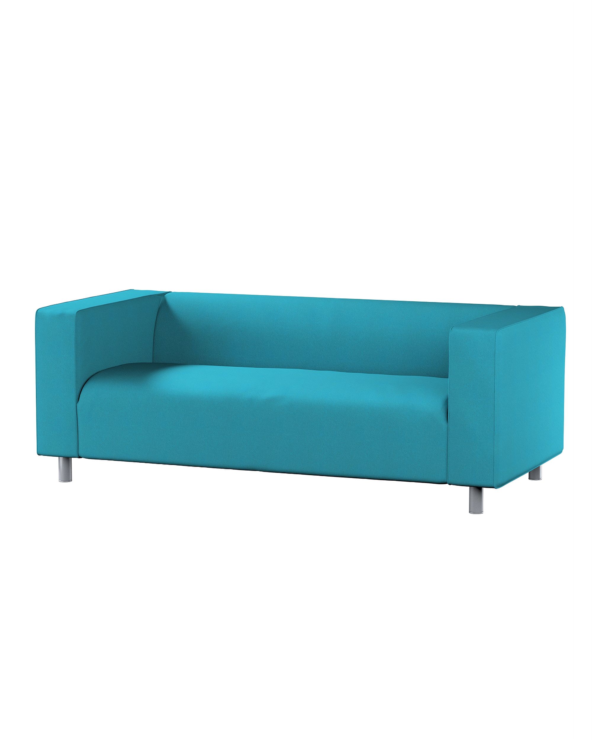 Bezug für Klippan 2-Sitzer Sofa Farbe blau Stoff strukturiert