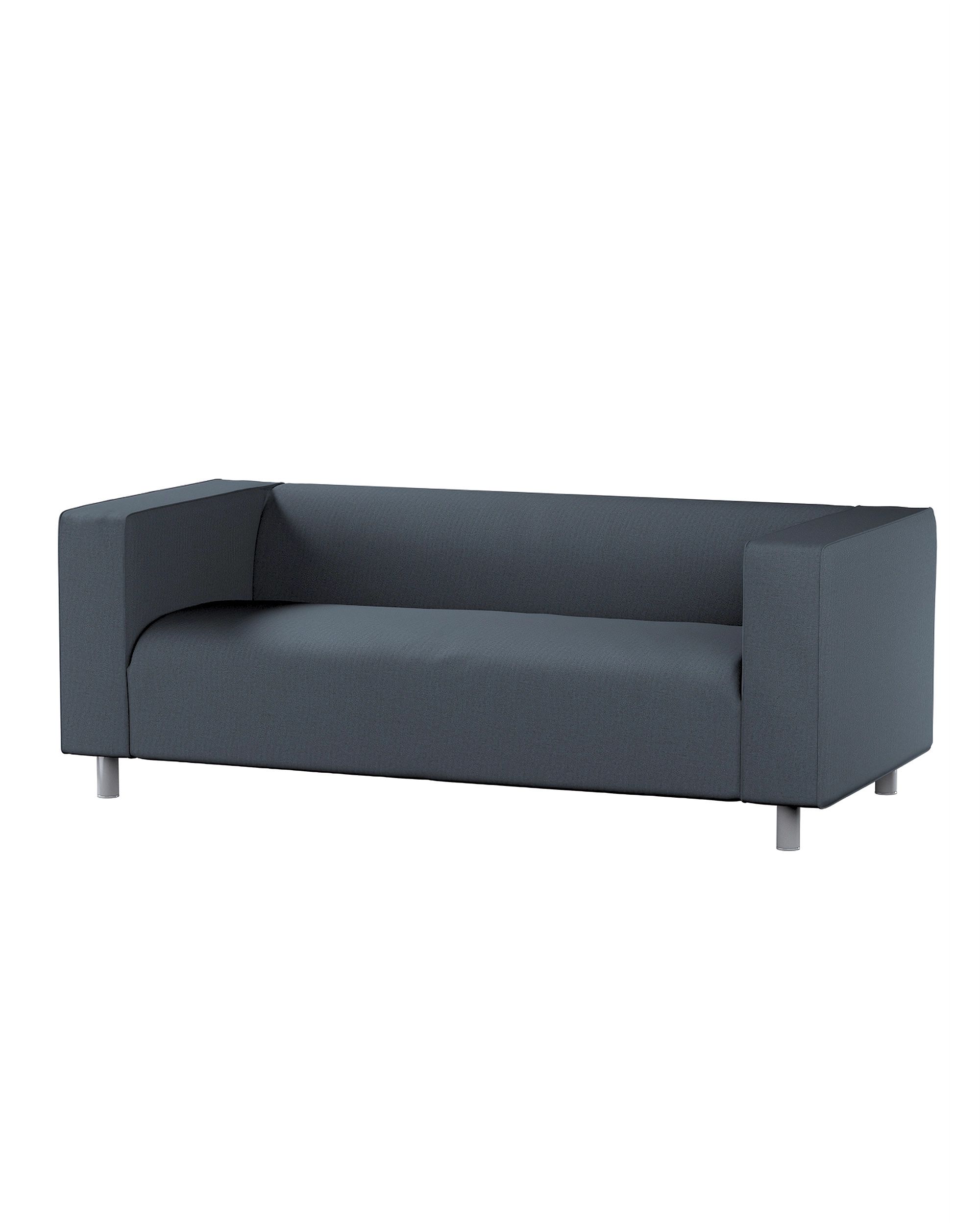 Bezug für Klippan 2-Sitzer Sofa Farbe blau Stoff strukturiert