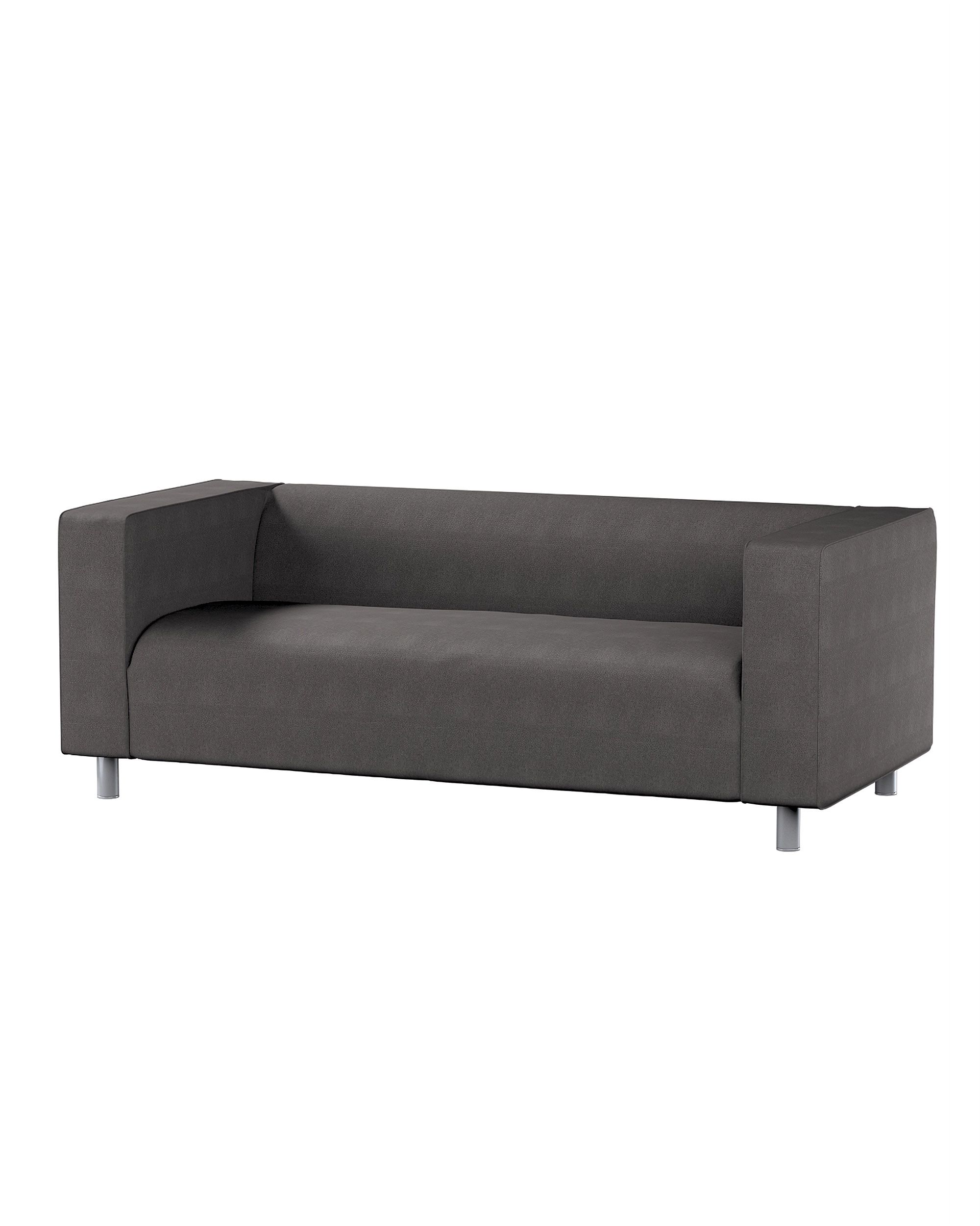 Bezug für Klippan 2-Sitzer Sofa Farbe grau Stoff strukturiert