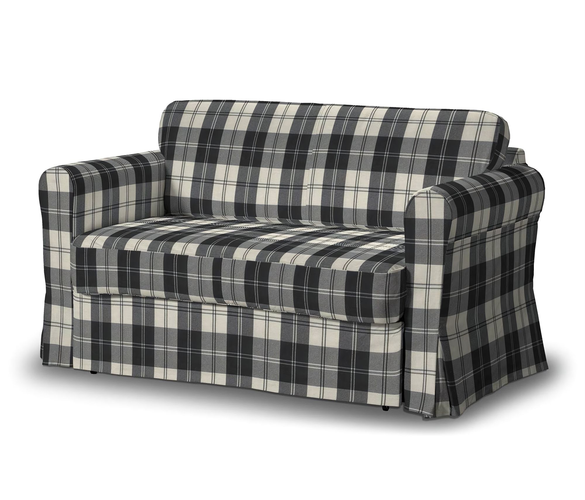 Bezug für Hagalund Sofa Farbe schwarz Stoff strukturiert, gemustert