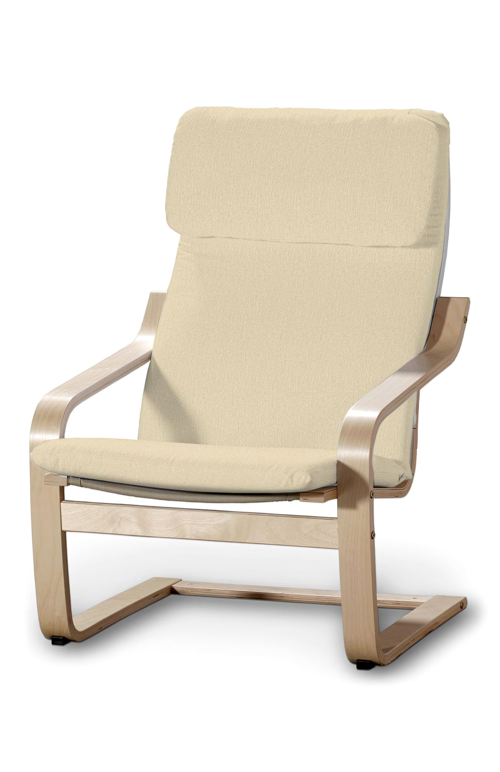 Bezug für Poäng Sessel I Farbe creme Stoff glänzend, strukturiert