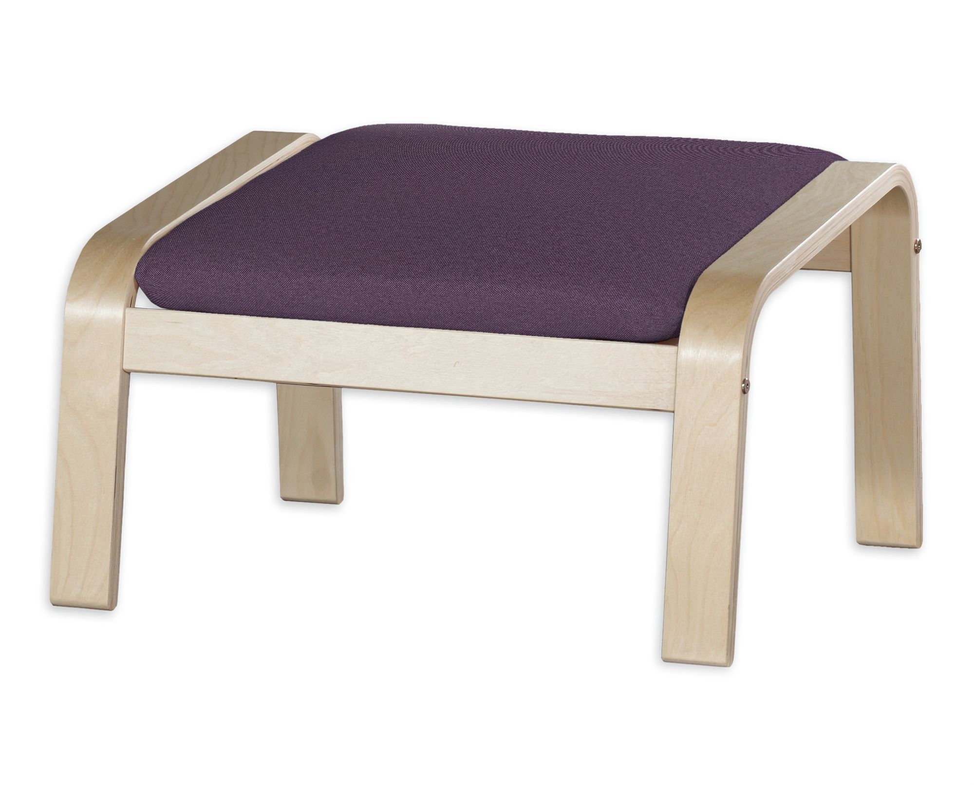Bezug für Poäng Hocker Farbe violett Stoff strukturiert