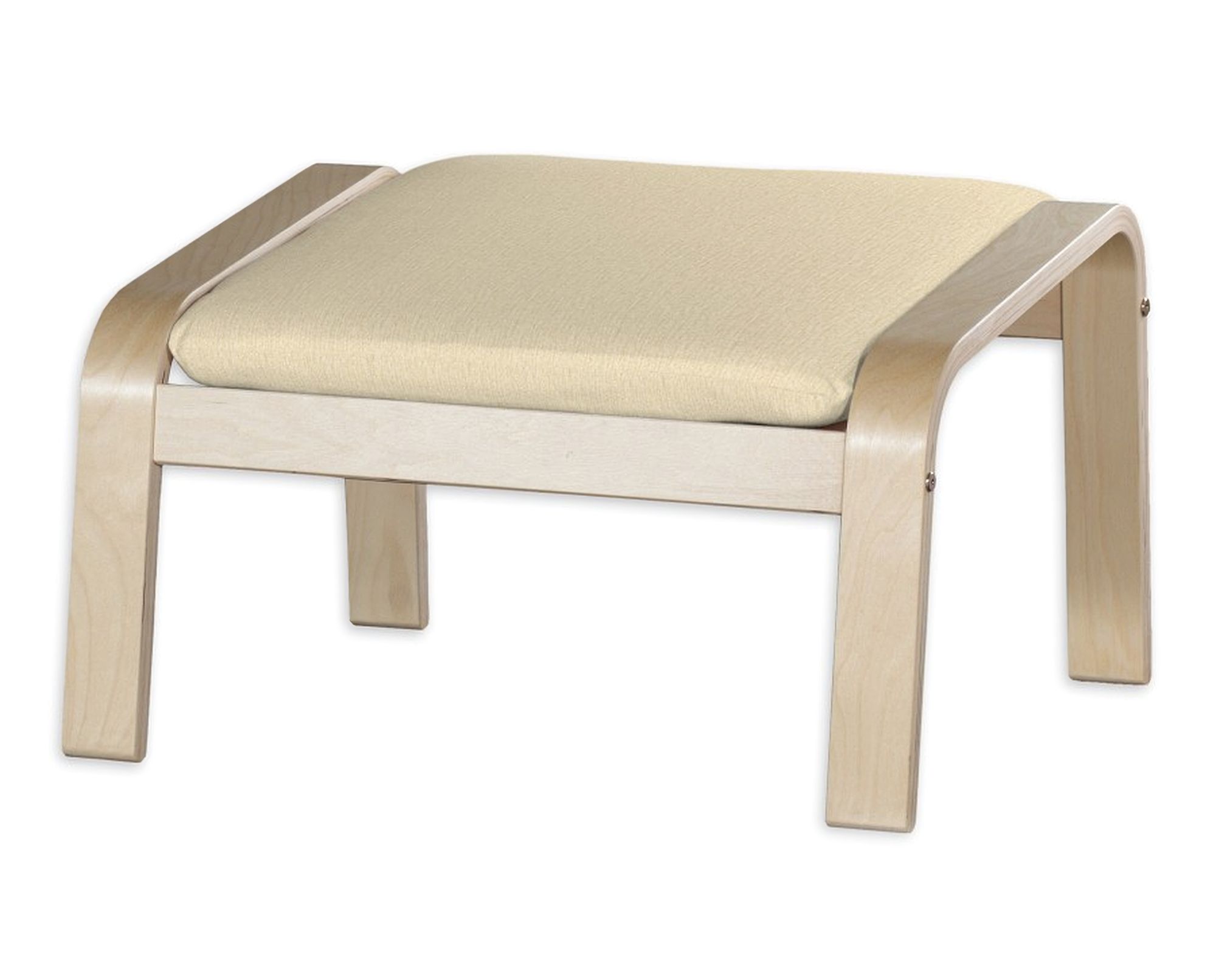 Bezug für Poäng Hocker Farbe creme Stoff glänzend, strukturiert