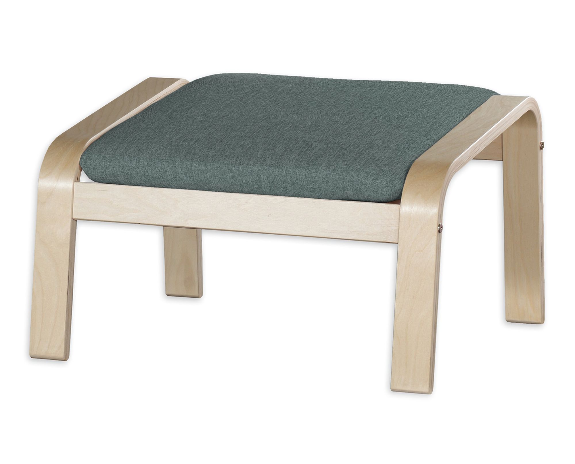 Bezug für Poäng Hocker Farbe blau Stoff strukturiert