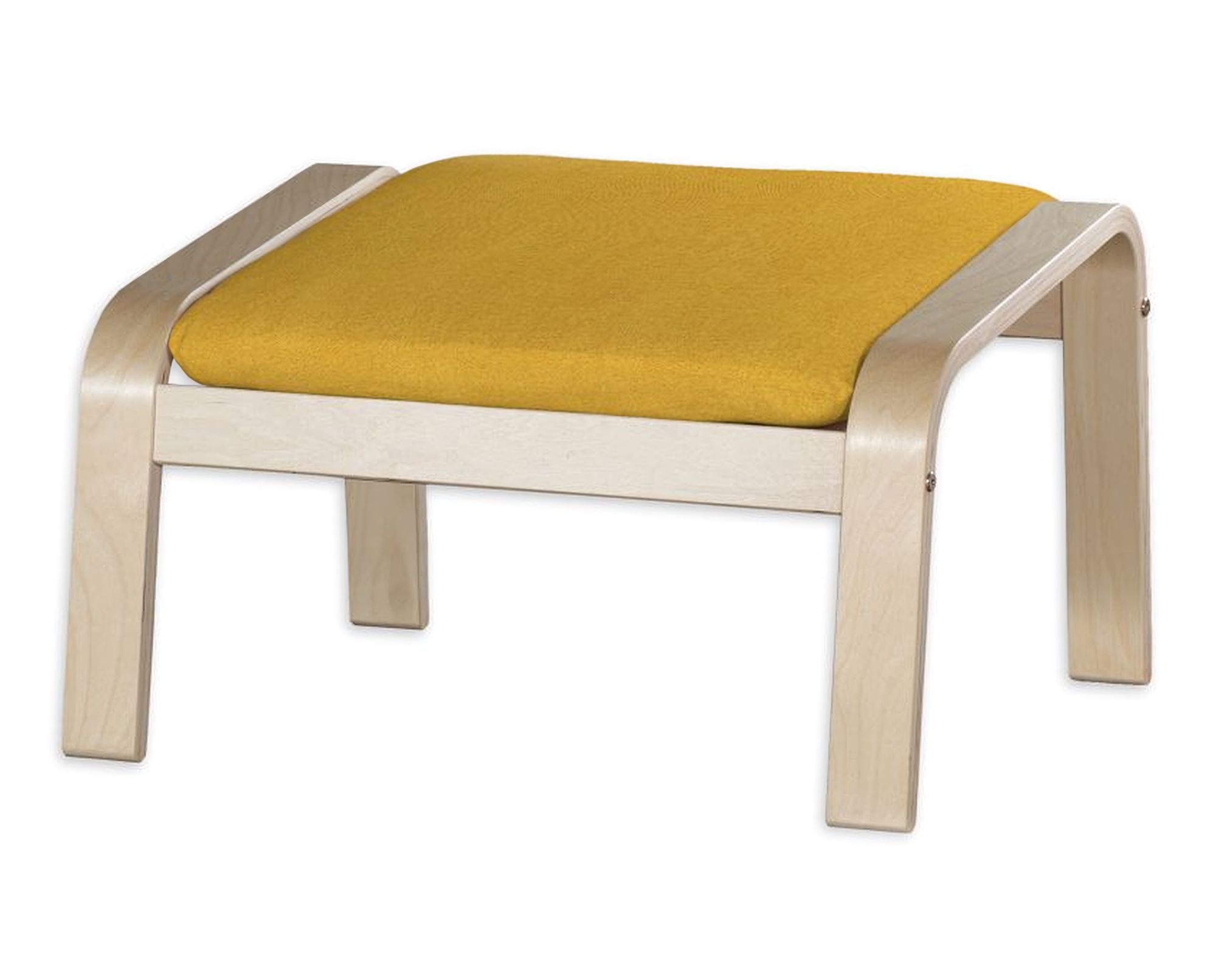 Bezug für Poäng Hocker Farbe gelb Stoff strukturiert