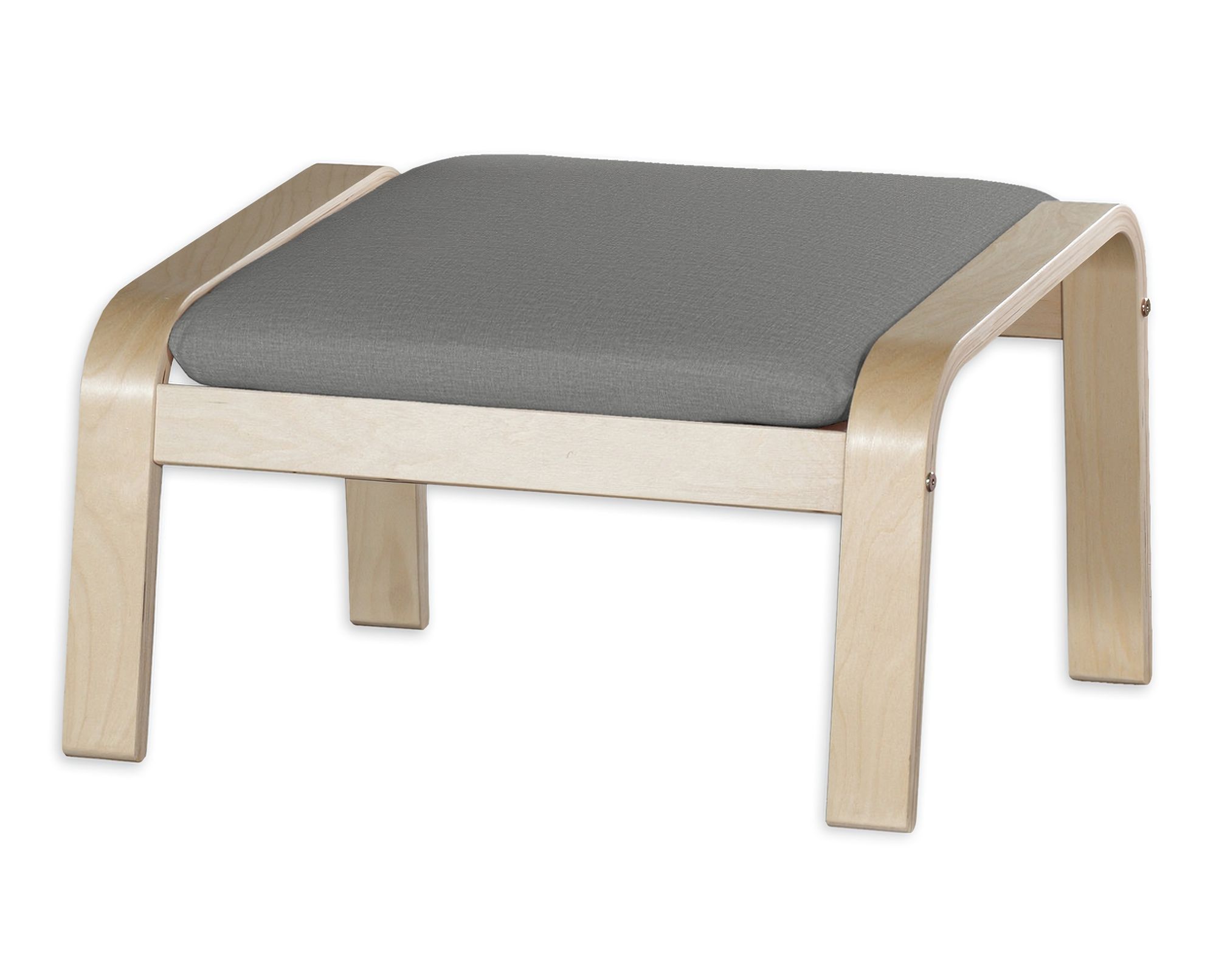 Bezug für Poäng Hocker Farbe grau Stoff samt