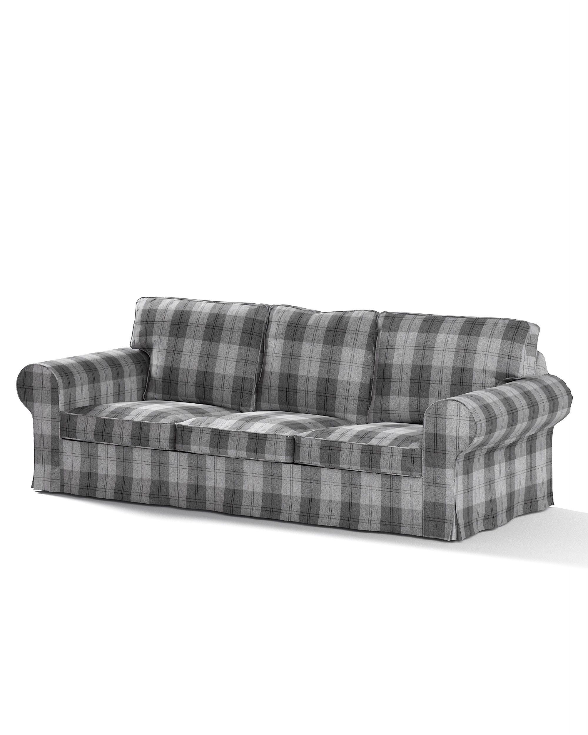 Bezug für Ektorp 3-Sitzer Schlafsofa, ALTES Modell Farbe grau Stoff strukturiert, gemustert