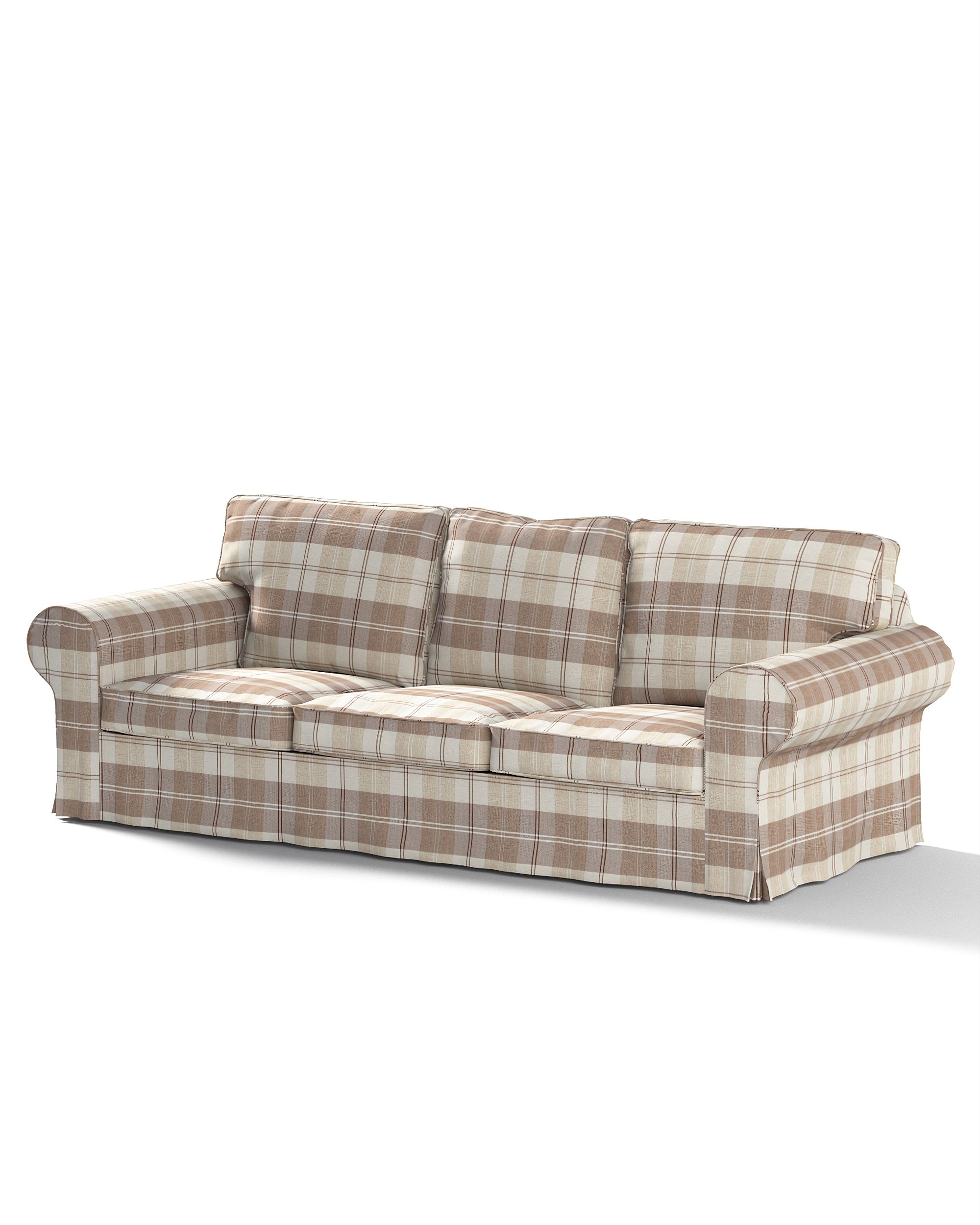 Bezug für Ektorp 3-Sitzer Schlafsofa, ALTES Modell Farbe beige Stoff strukturiert, gemustert