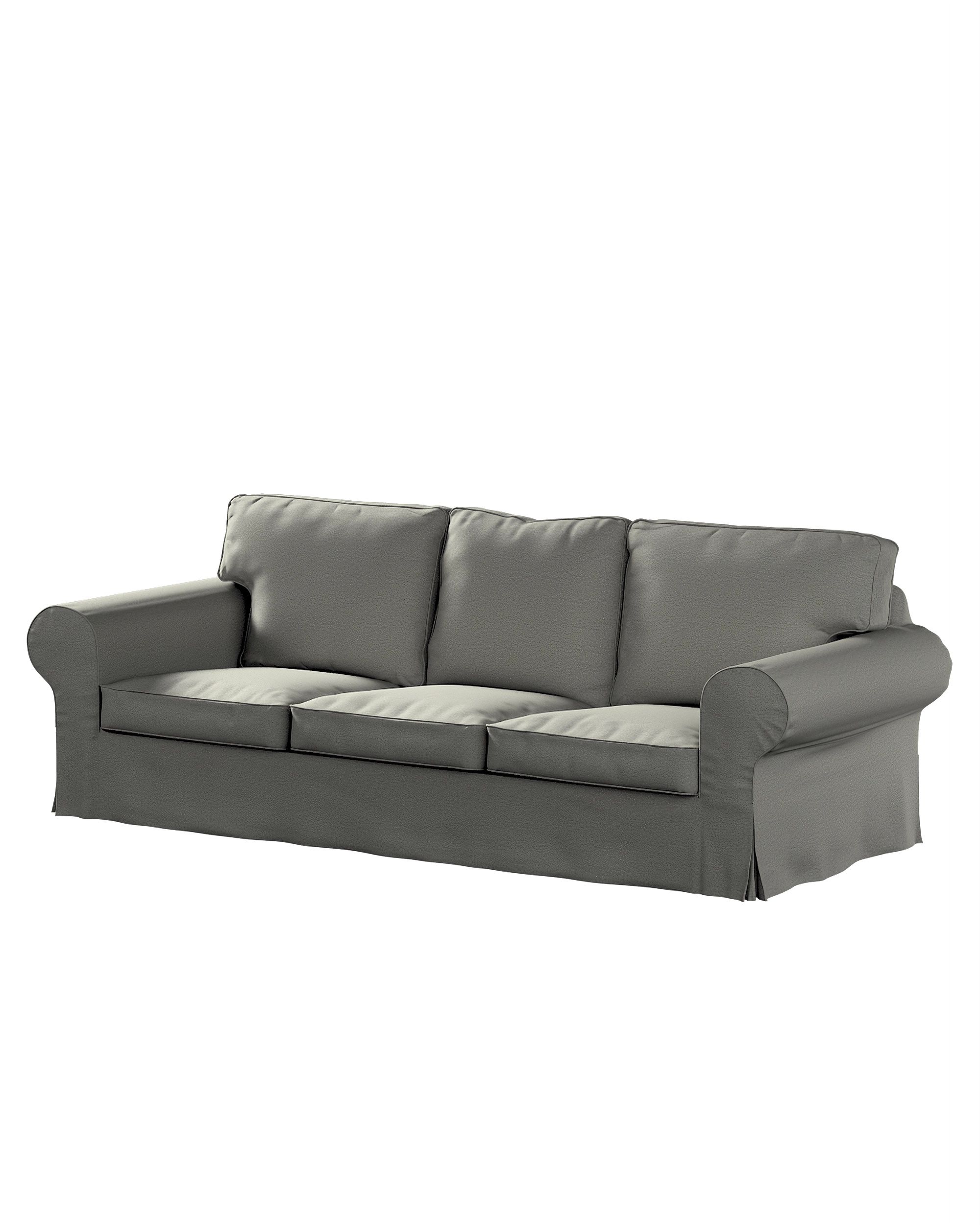 Bezug für Ektorp 3-Sitzer Schlafsofa, ALTES Modell Farbe grau Stoff strukturiert