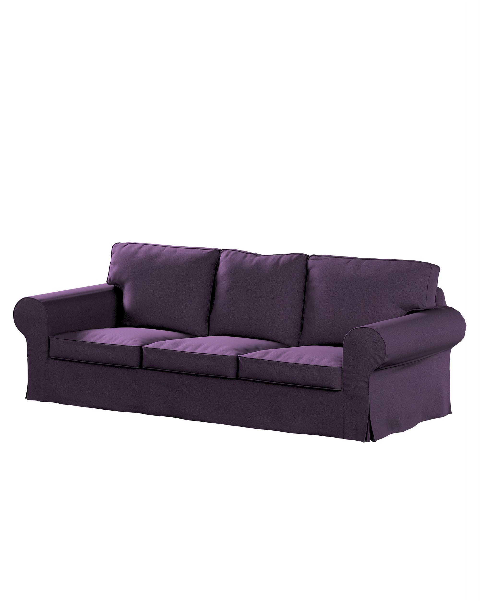 Bezug für Ektorp 3-Sitzer Schlafsofa, ALTES Modell Farbe violett Stoff strukturiert