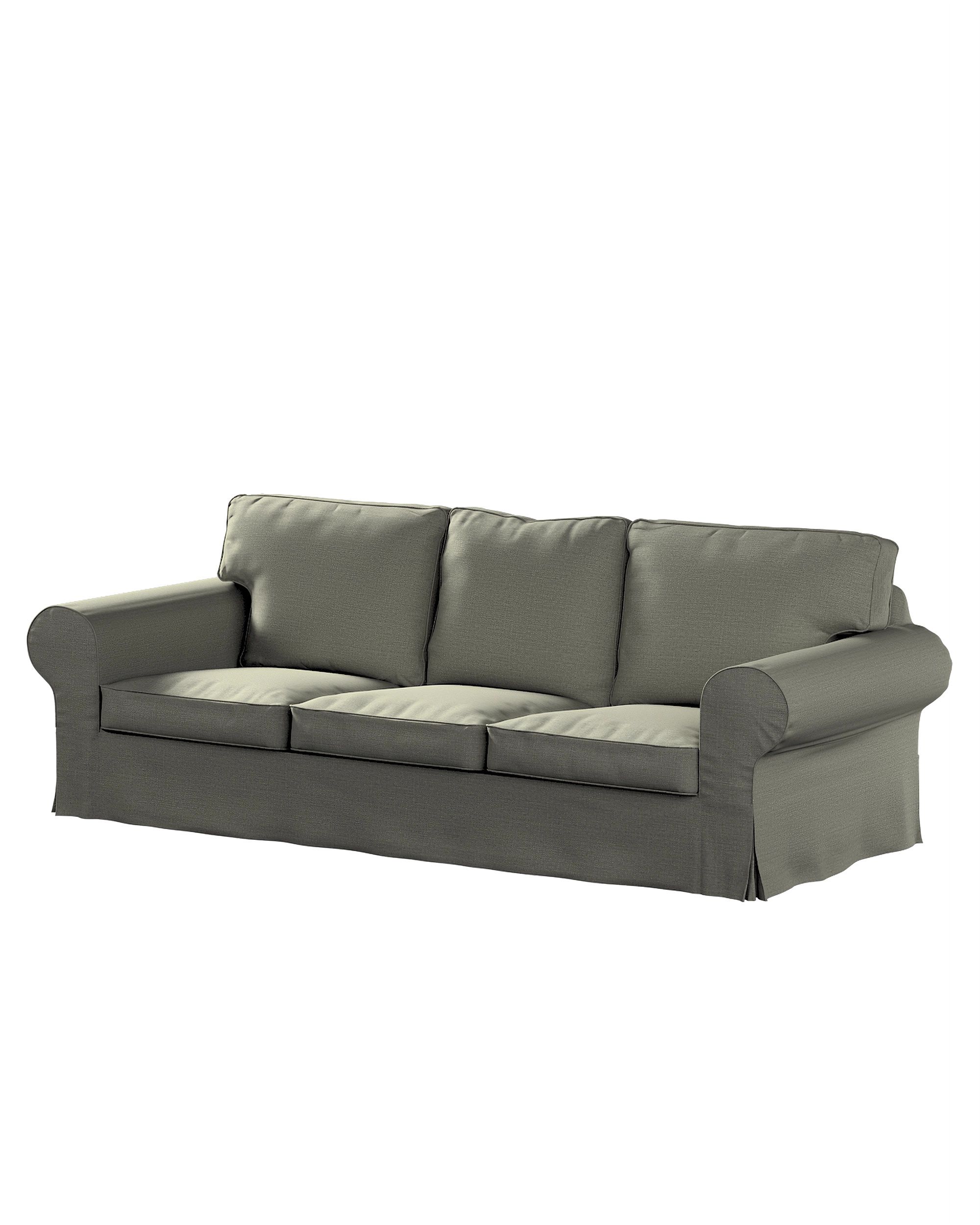 Bezug für Ektorp 3-Sitzer Schlafsofa, ALTES Modell Farbe grau Stoff strukturiert