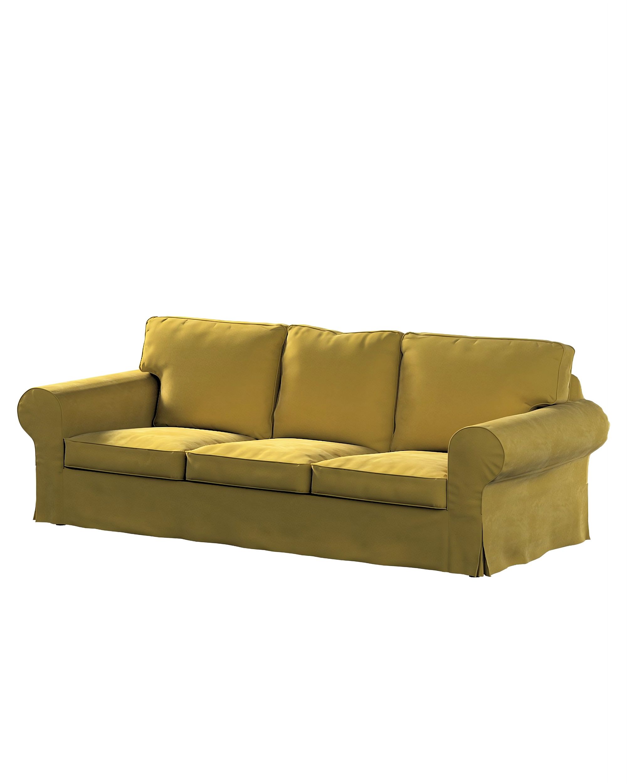 Bezug für Ektorp 3-Sitzer Schlafsofa, ALTES Modell Farbe grün Stoff glänzend, samt