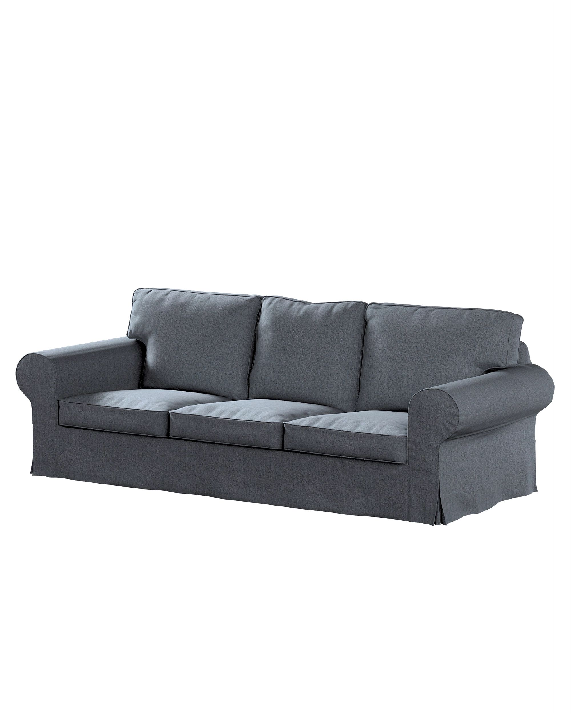 Bezug für Ektorp 3-Sitzer Schlafsofa, ALTES Modell Farbe grau Stoff strukturiert