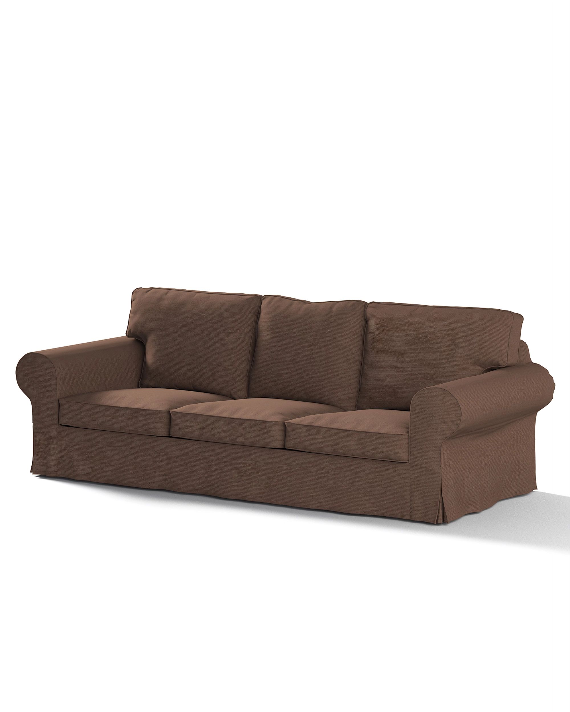Bezug für Ektorp 3-Sitzer Schlafsofa, ALTES Modell Farbe braun Stoff strukturiert