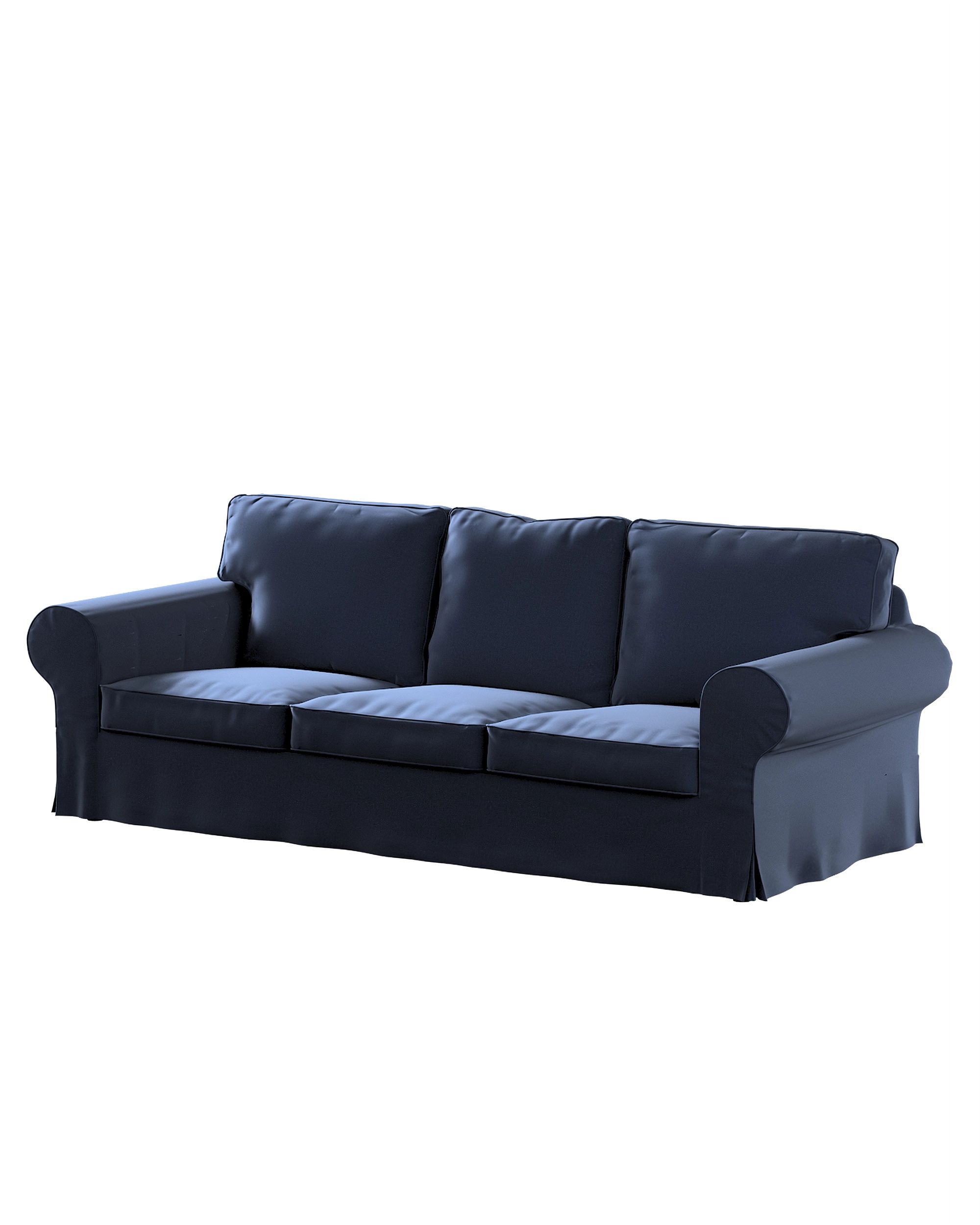 Bezug für Ektorp 3-Sitzer Schlafsofa, ALTES Modell Farbe dunkelblau Stoff samt