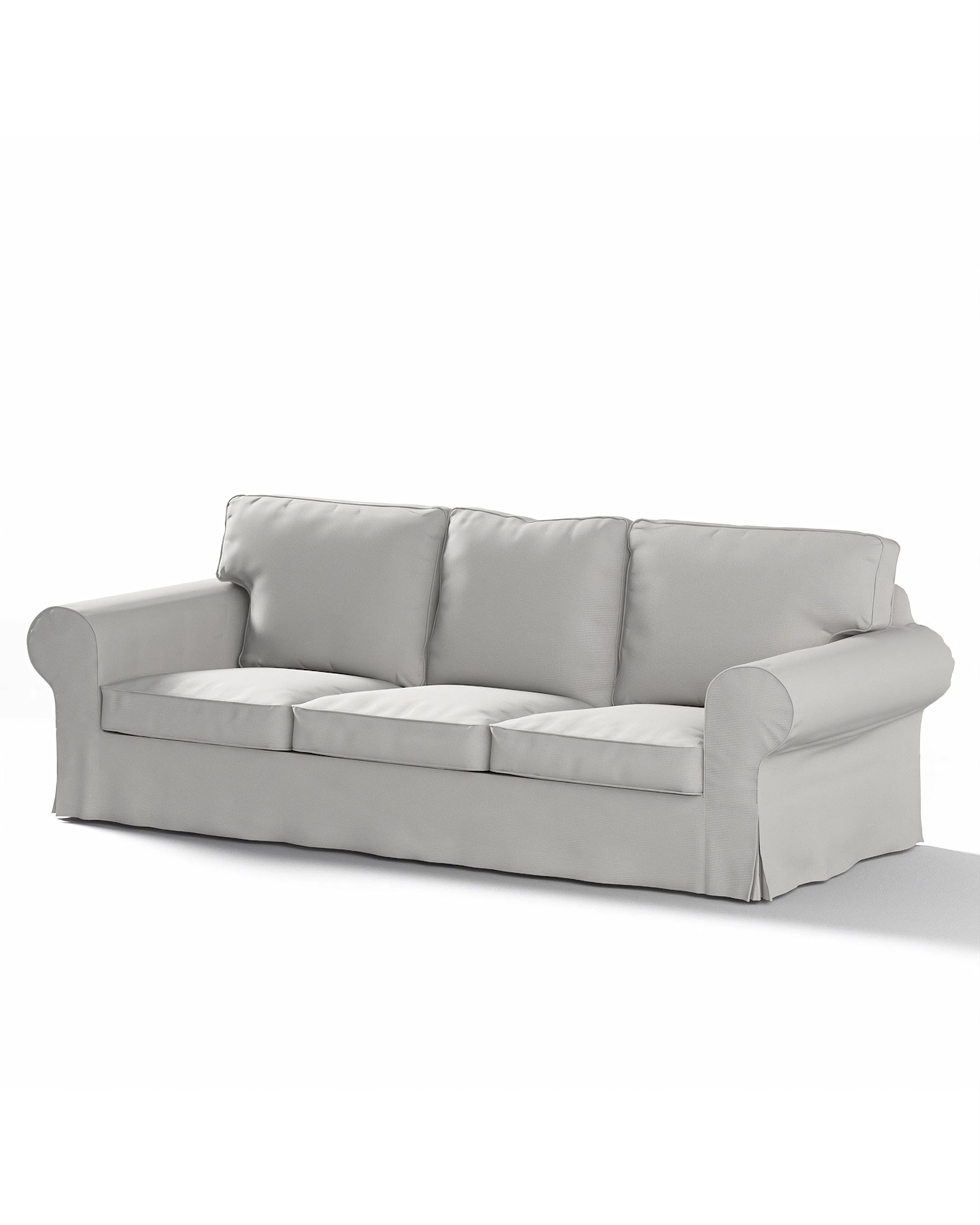 Bezug für Ektorp 3-Sitzer Schlafsofa, ALTES Modell Farbe grau Stoff strukturiert