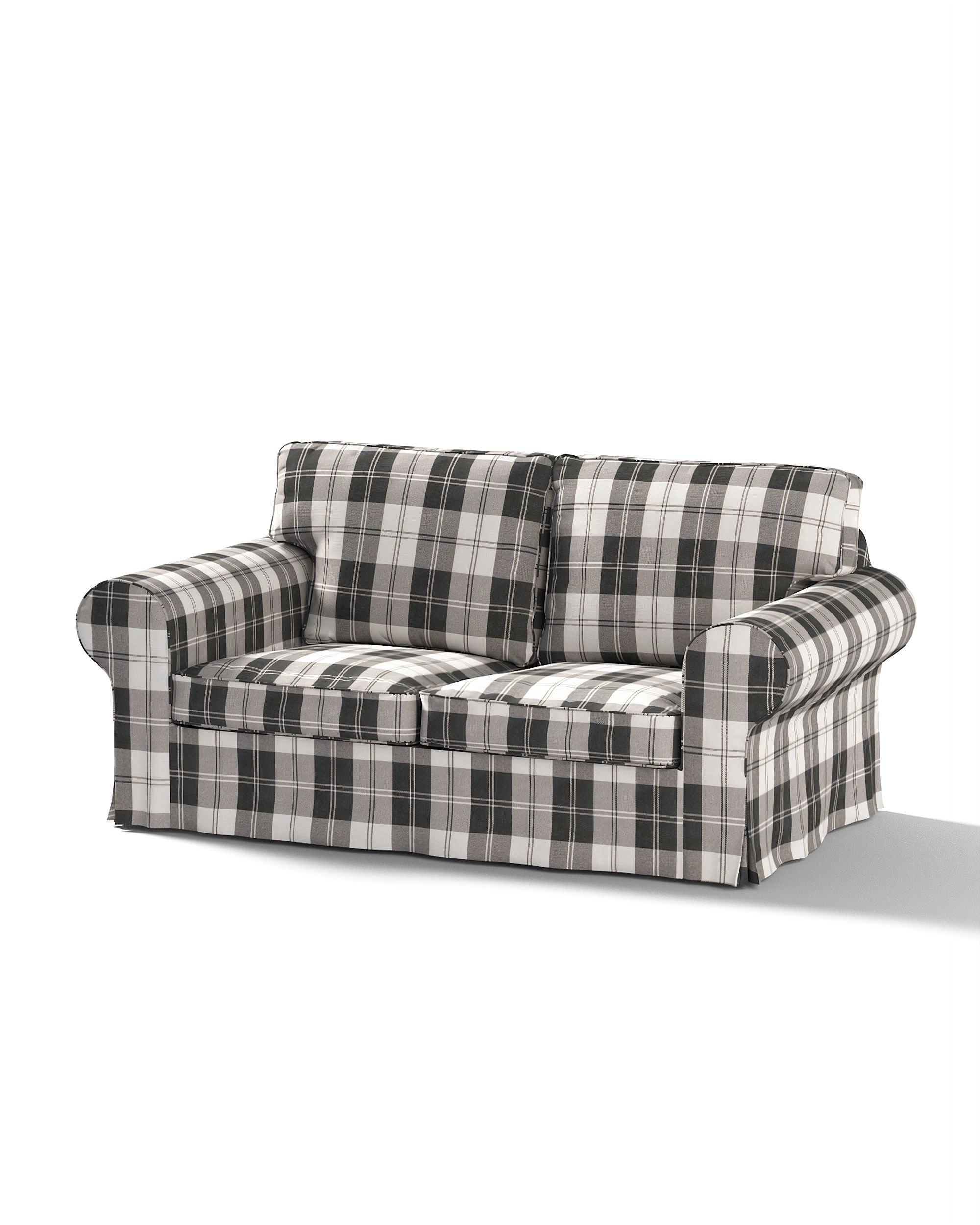 Bezug für Ektorp 2-Sitzer Schlafsofa ALTES Modell Farbe schwarz Stoff strukturiert, gemustert
