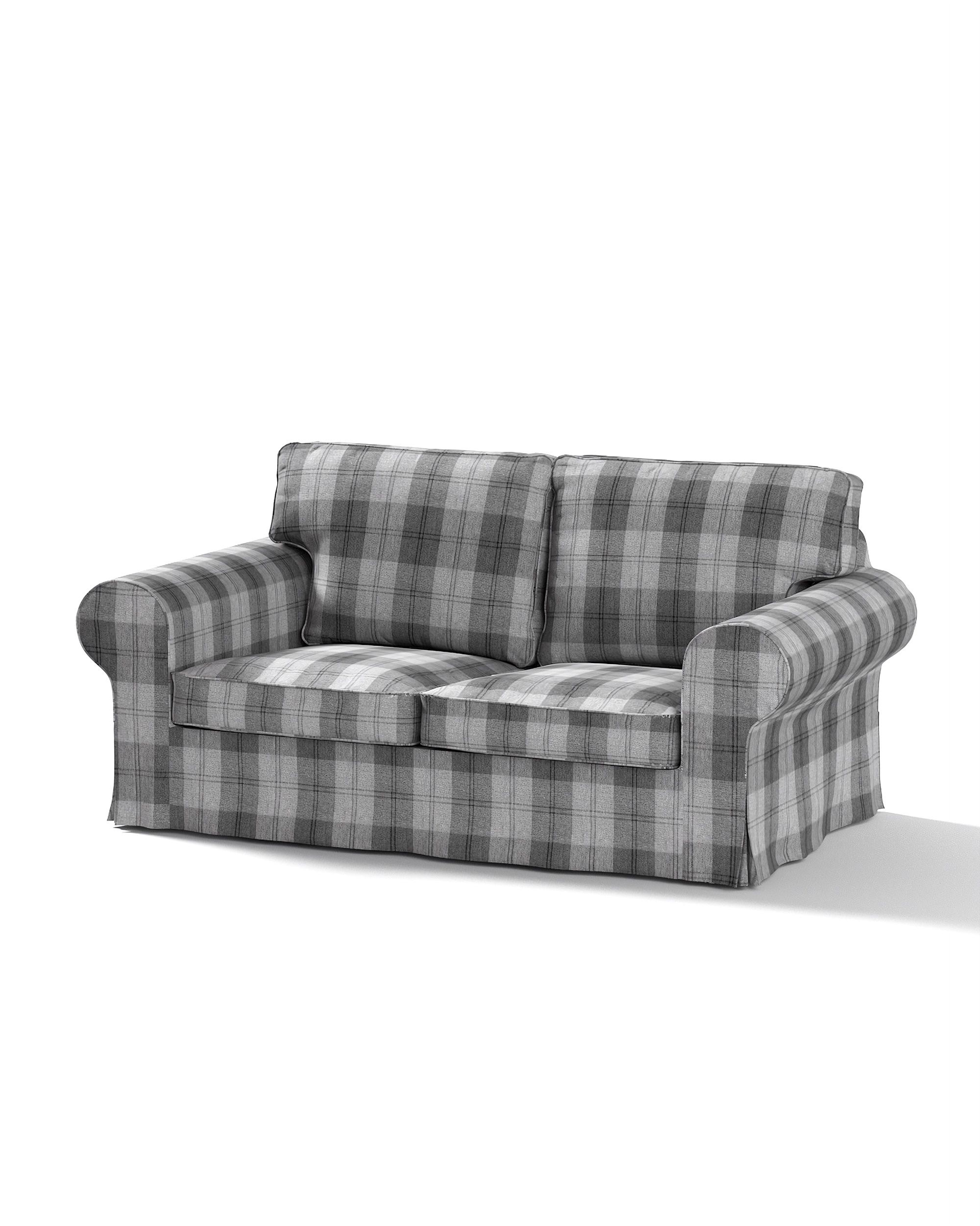 Bezug für Ektorp 2-Sitzer Schlafsofa ALTES Modell Farbe grau Stoff strukturiert, gemustert