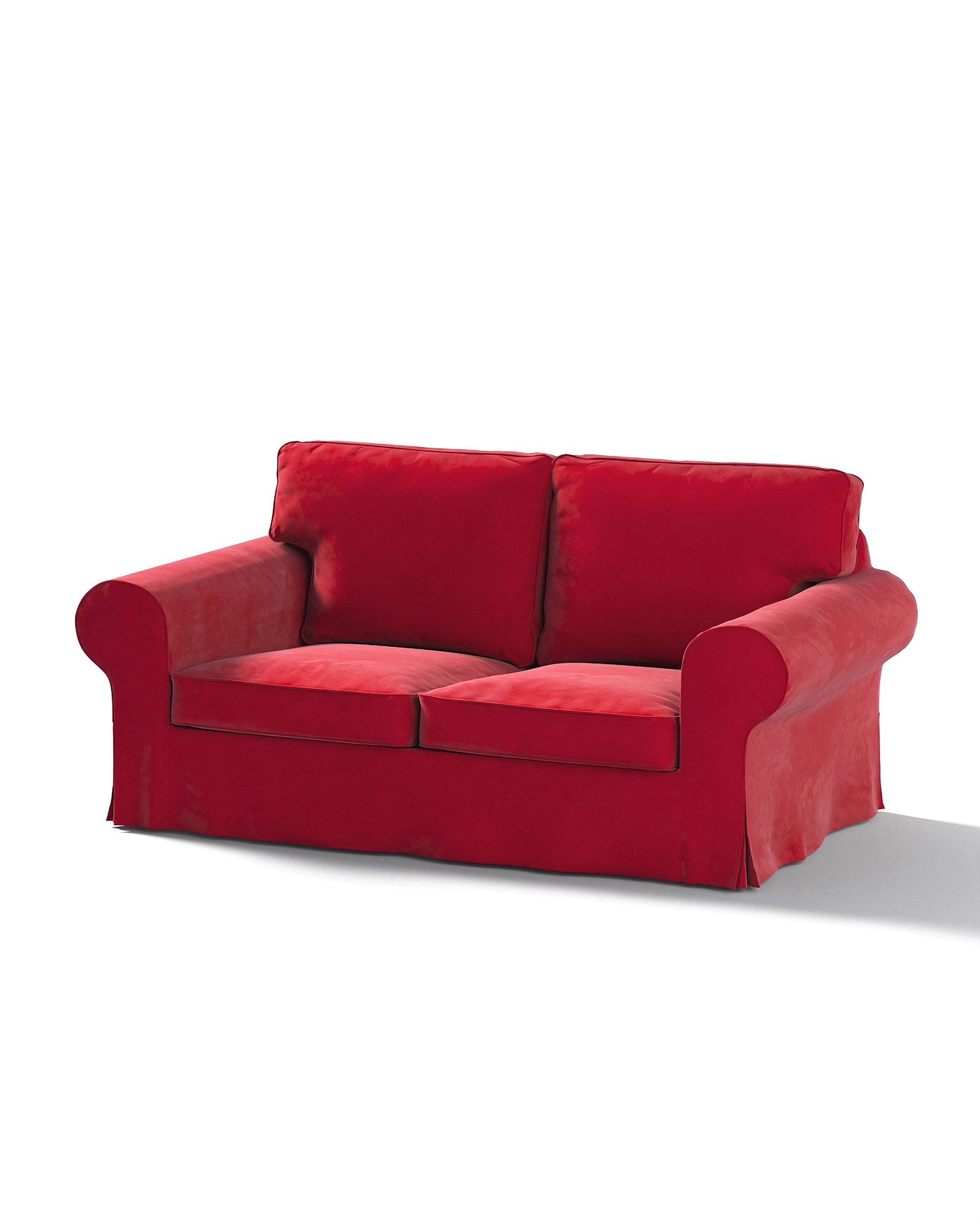 Bezug für Ektorp 2-Sitzer Schlafsofa ALTES Modell Farbe rot Stoff glänzend, samt