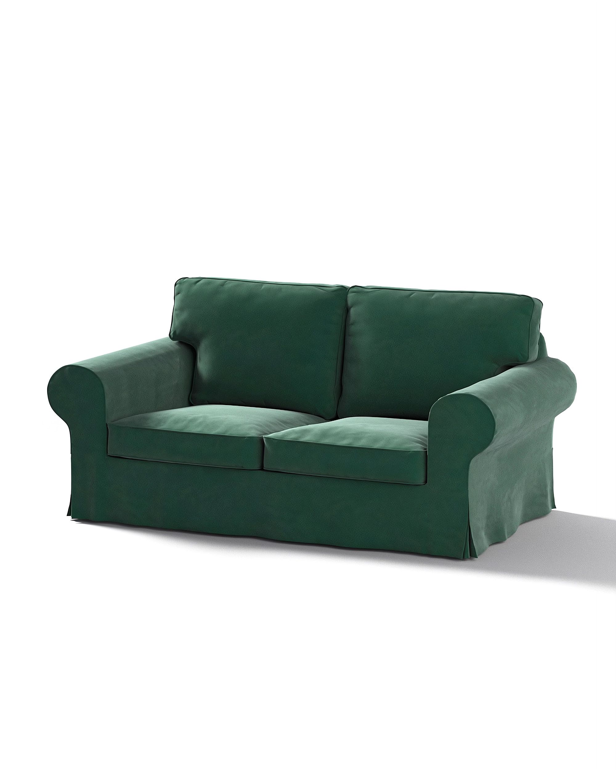 Bezug für Ektorp 2-Sitzer Schlafsofa ALTES Modell Farbe grün Stoff glänzend, samt