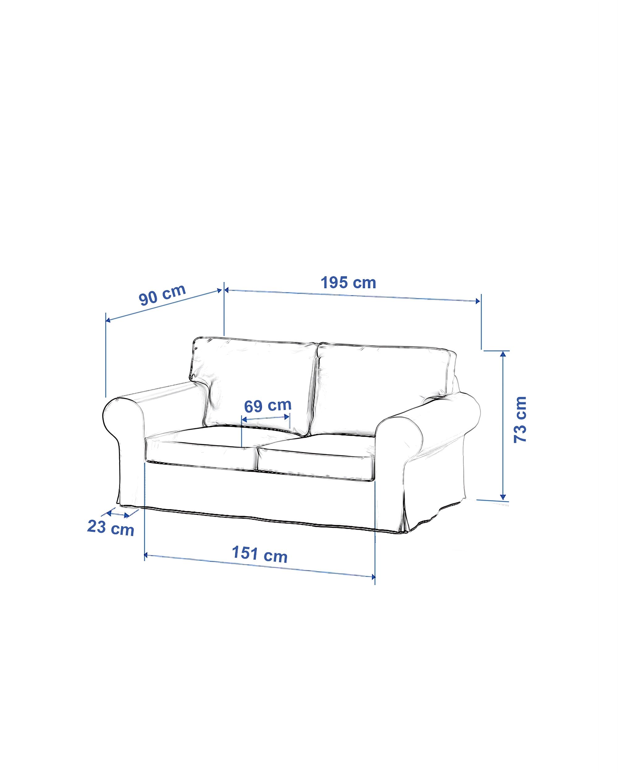 Bezug für Ektorp 2-Sitzer Schlafsofa ALTES Modell Farbe beige Stoff glänzend, samt