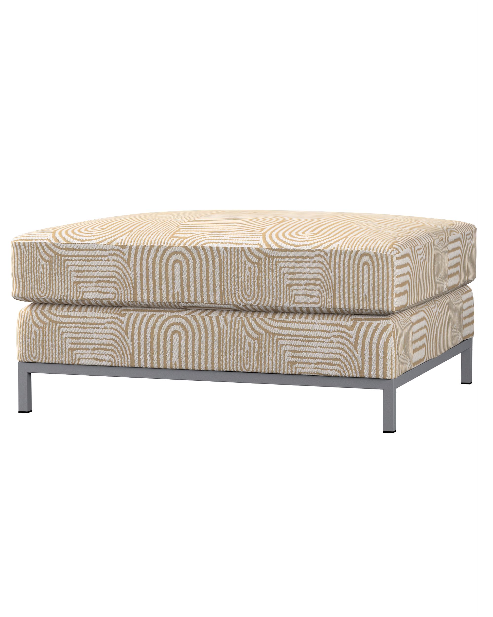 Bezug für Kramfors Hocker Farbe beige Stoff strukturiert, gemustert
