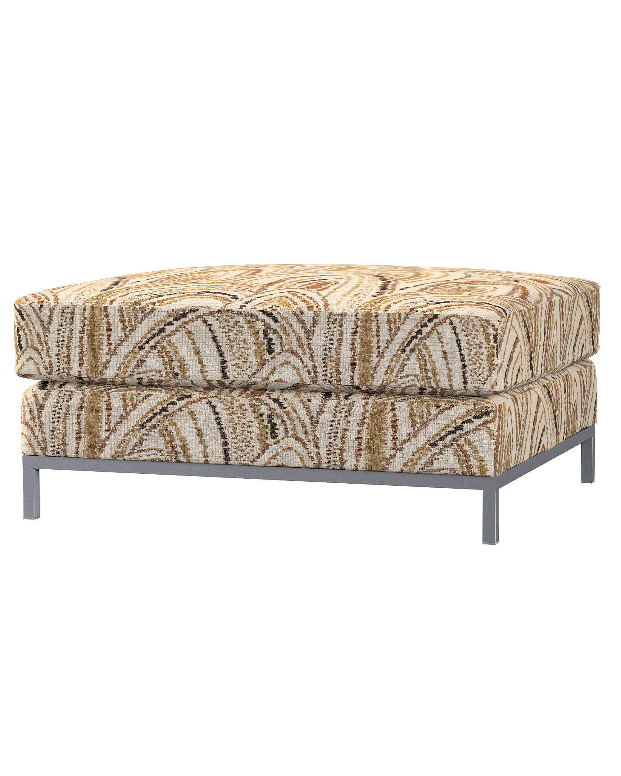 Bezug für Kramfors Hocker Farbe beige Stoff strukturiert, gemustert
