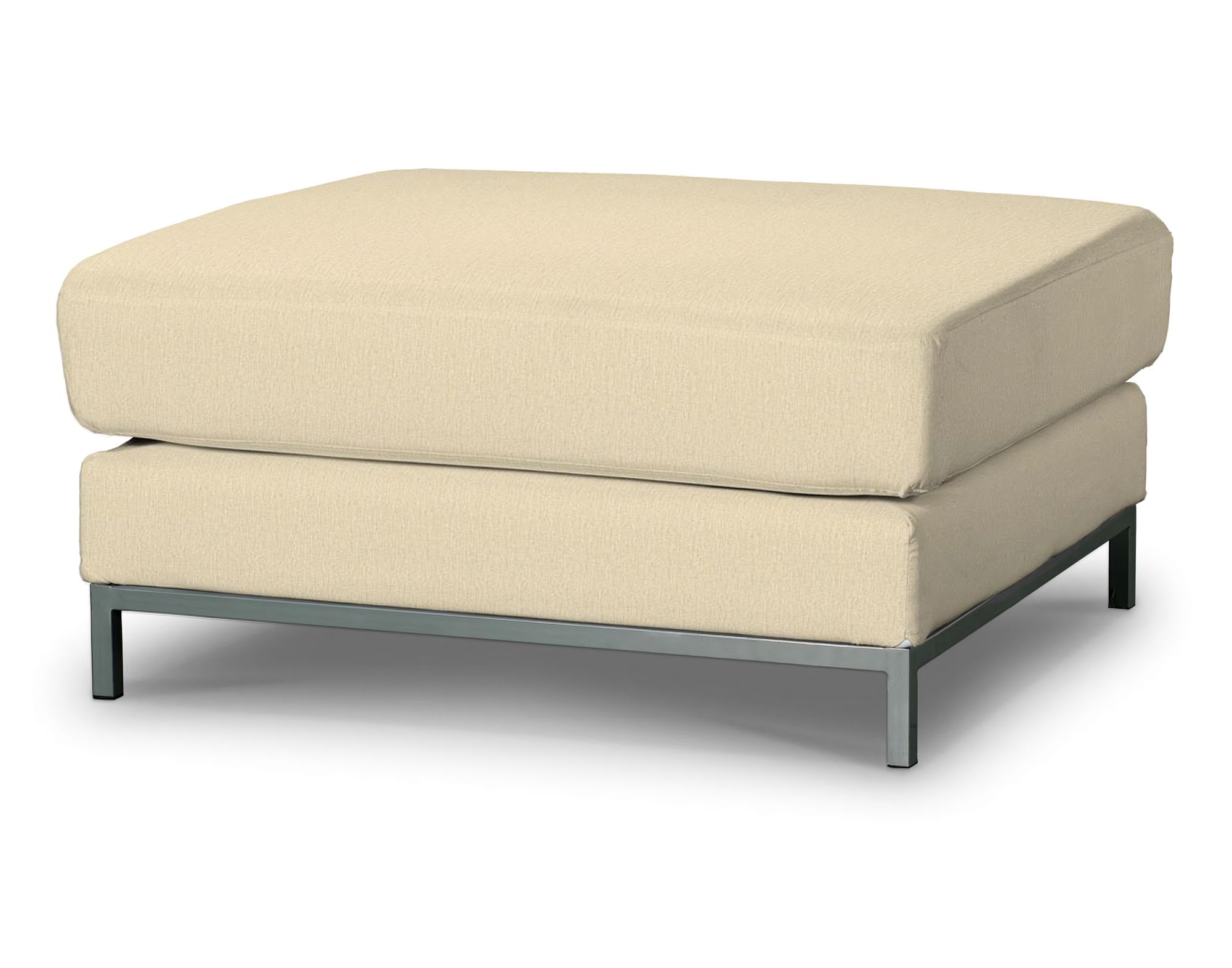 Bezug für Kramfors Hocker Farbe creme Stoff glänzend, strukturiert
