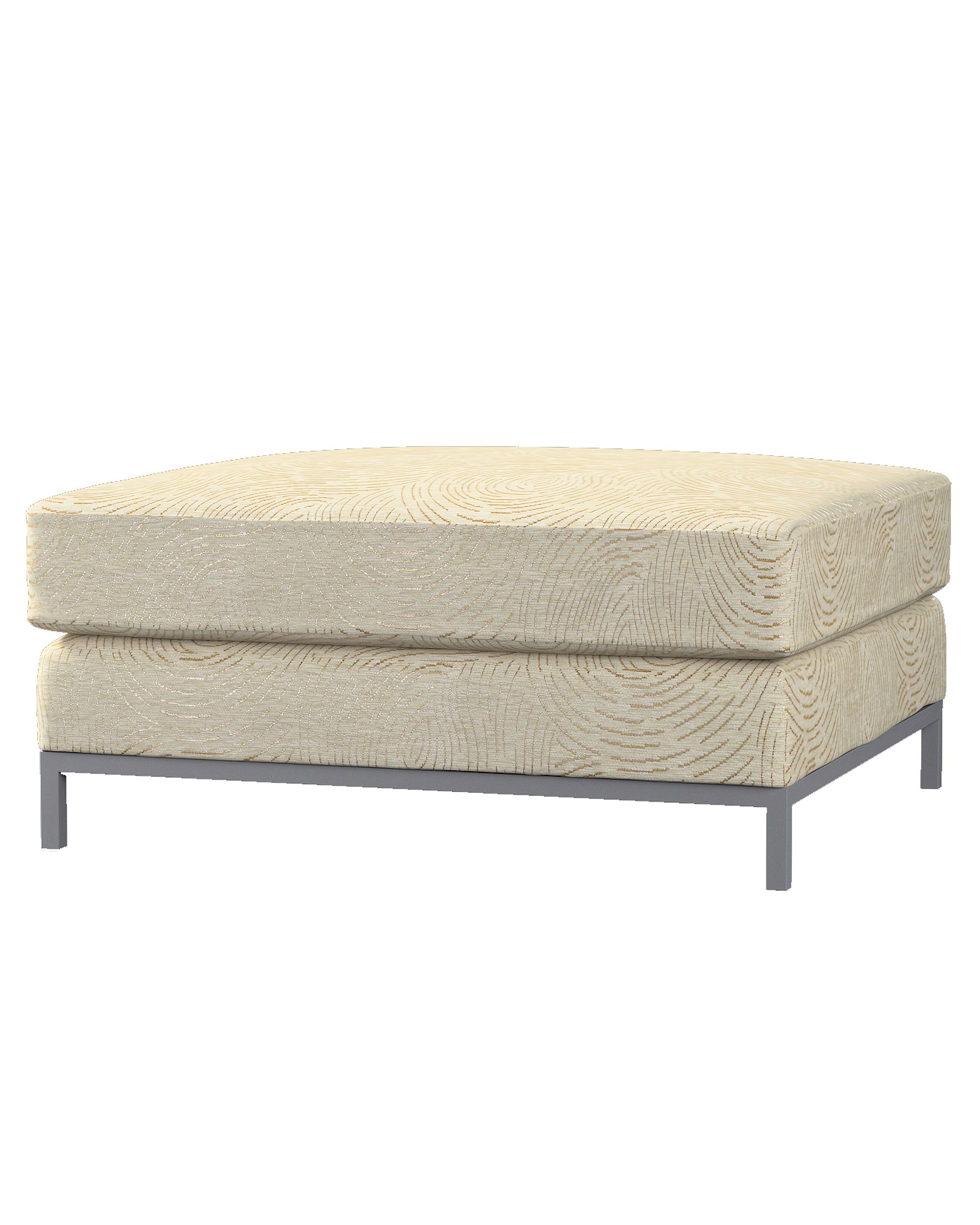 Bezug für Kramfors Hocker Farbe beige Stoff glänzend, strukturiert, gemustert
