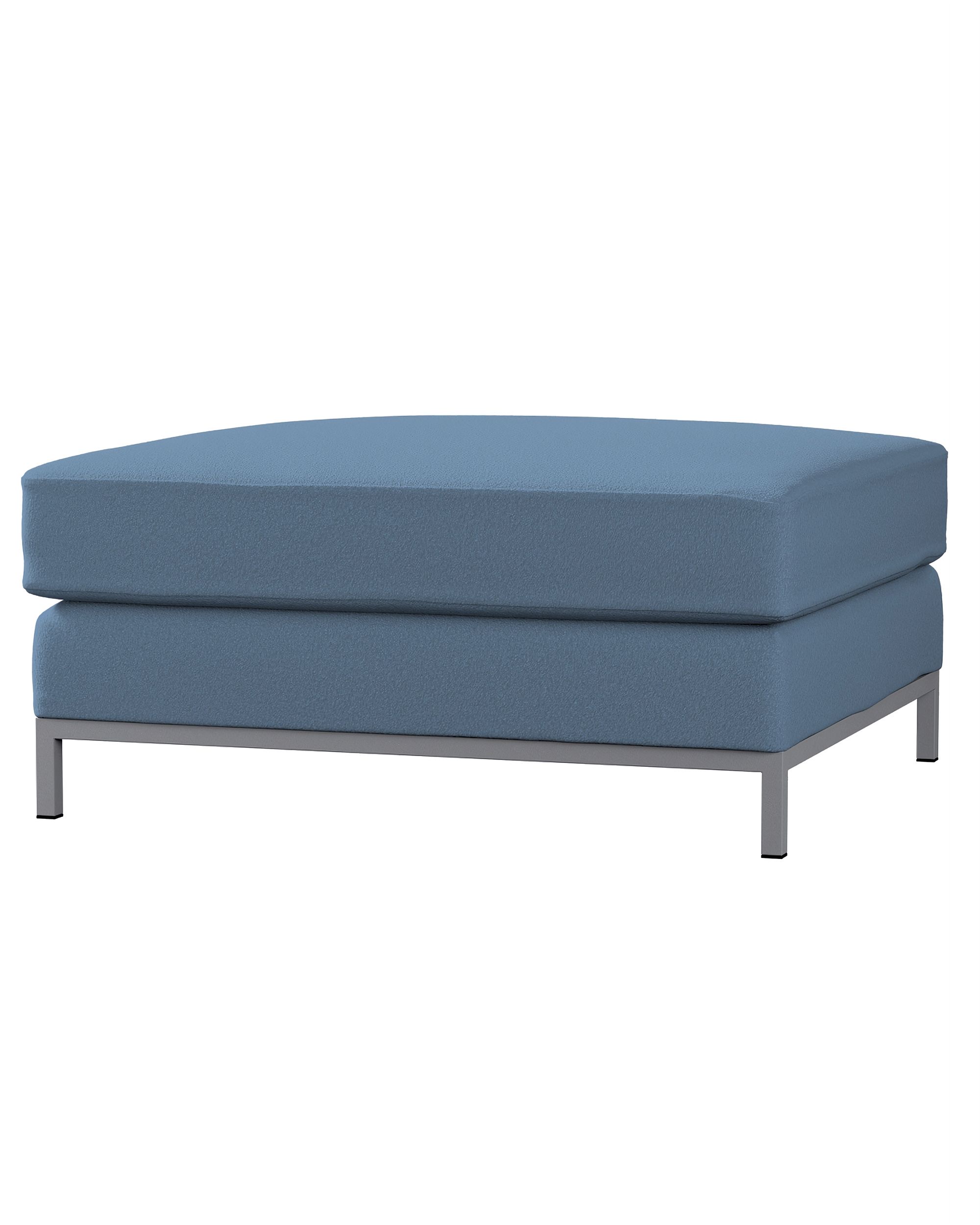 Bezug für Kramfors Hocker Farbe blau Stoff strukturiert