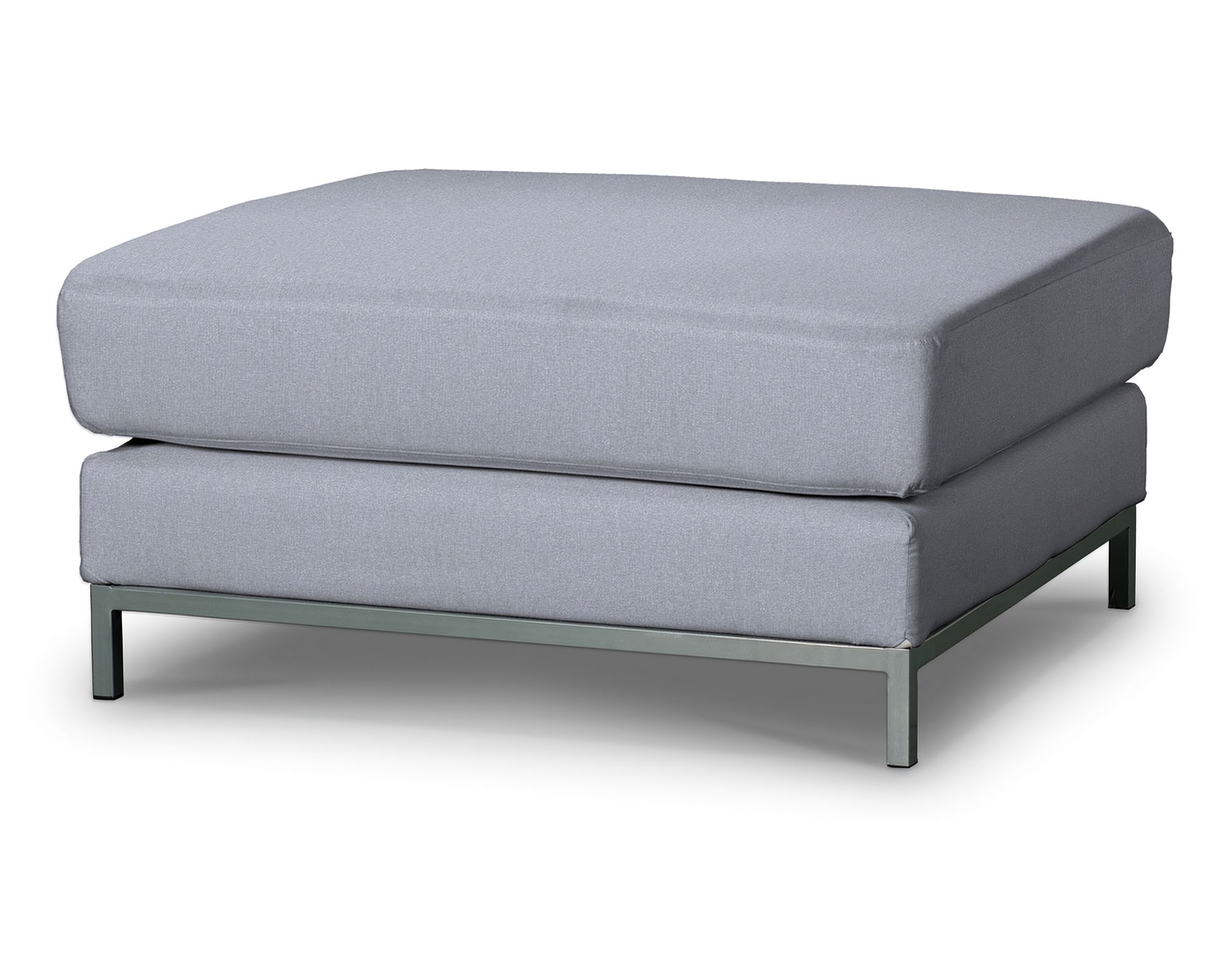 Bezug für Kramfors Hocker Farbe blau Stoff strukturiert