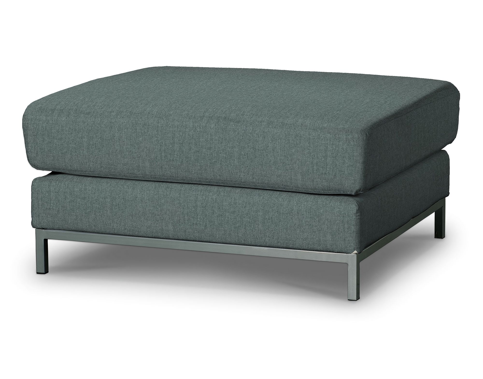 Bezug für Kramfors Hocker Farbe blau Stoff strukturiert