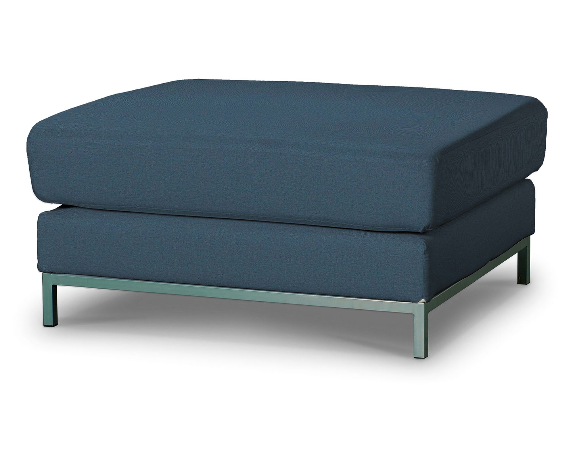 Bezug für Kramfors Hocker Farbe blau Stoff strukturiert