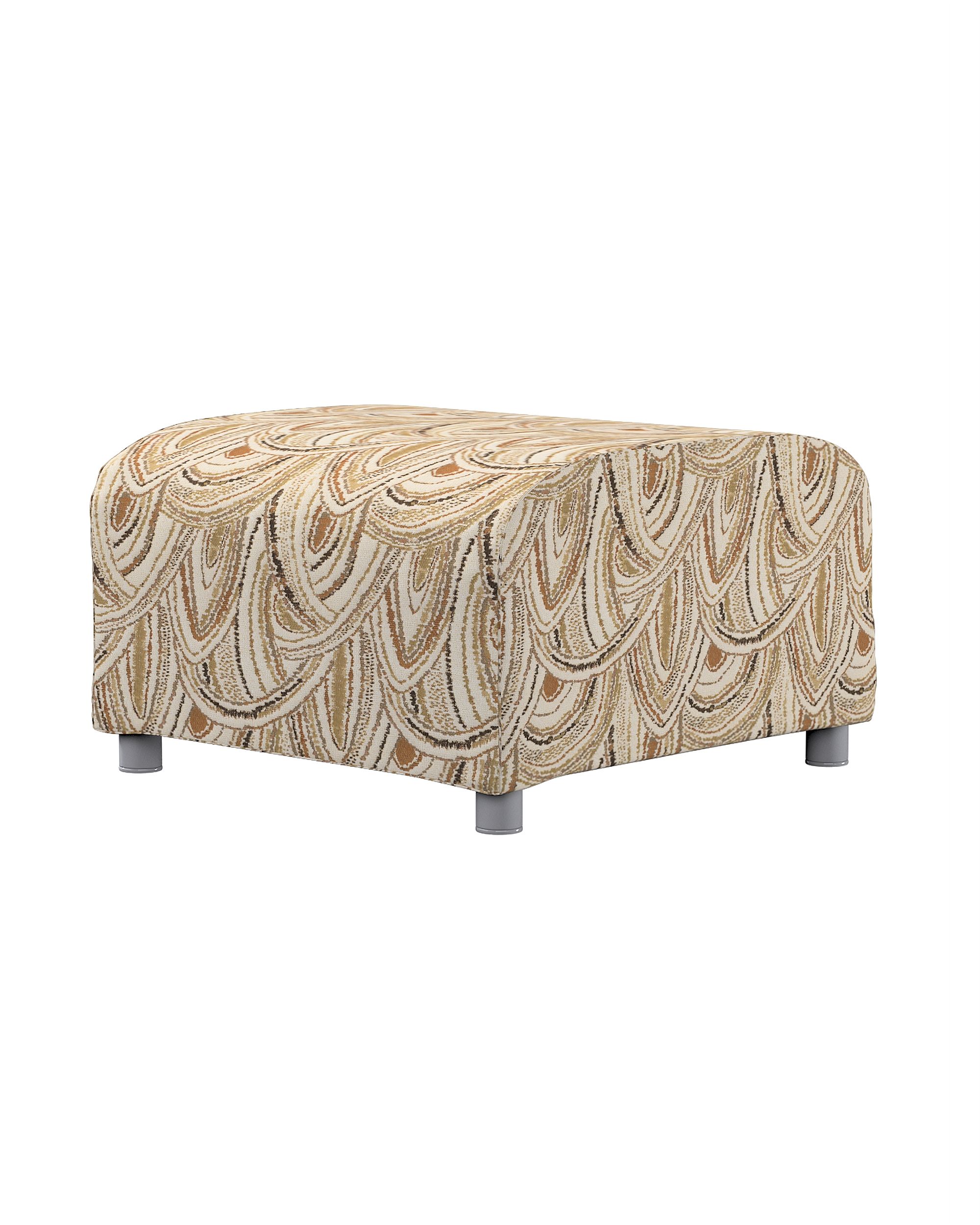 Bezug für Klippan Hocker Farbe beige Stoff strukturiert, gemustert