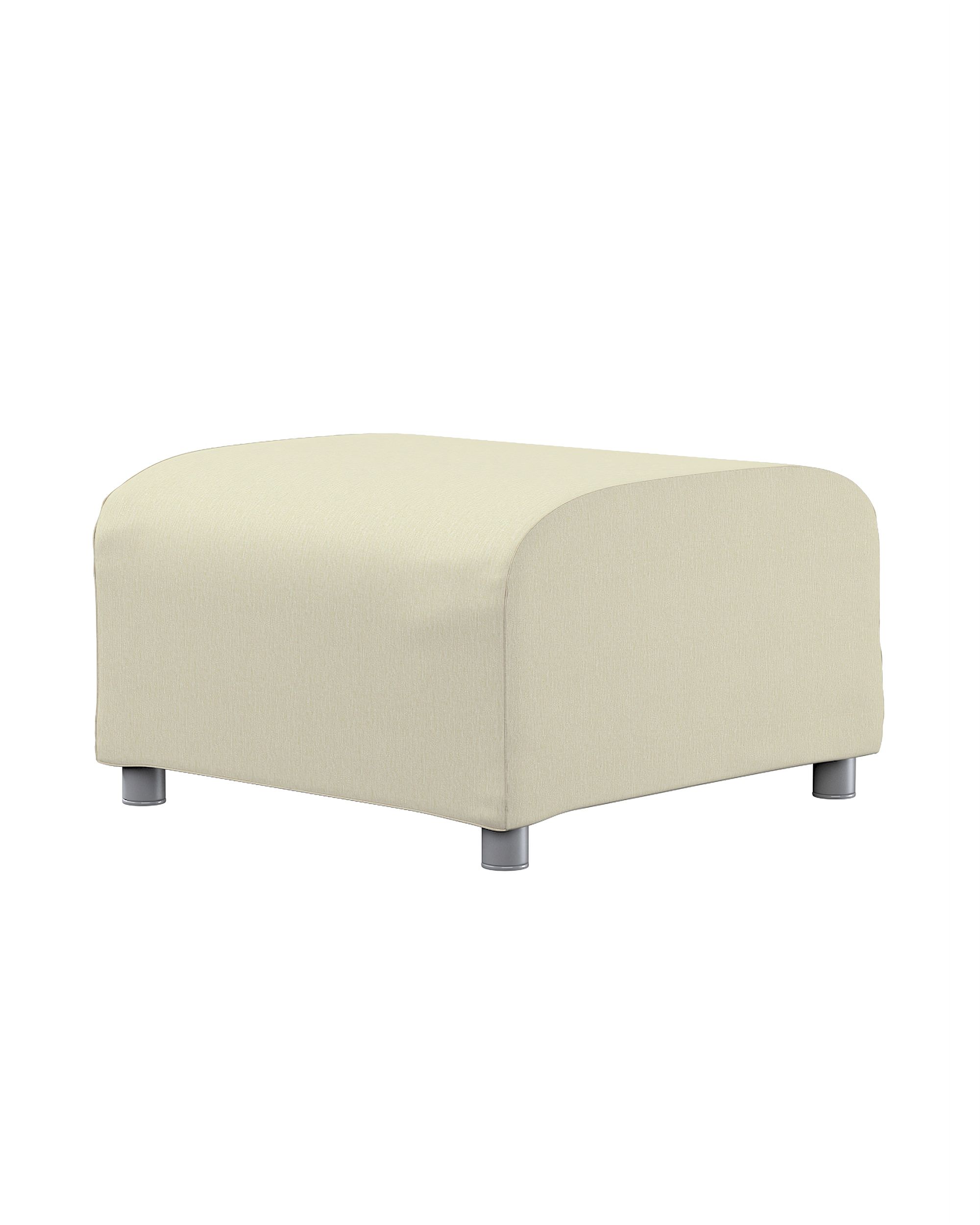 Bezug für Klippan Hocker Farbe creme Stoff glänzend, strukturiert