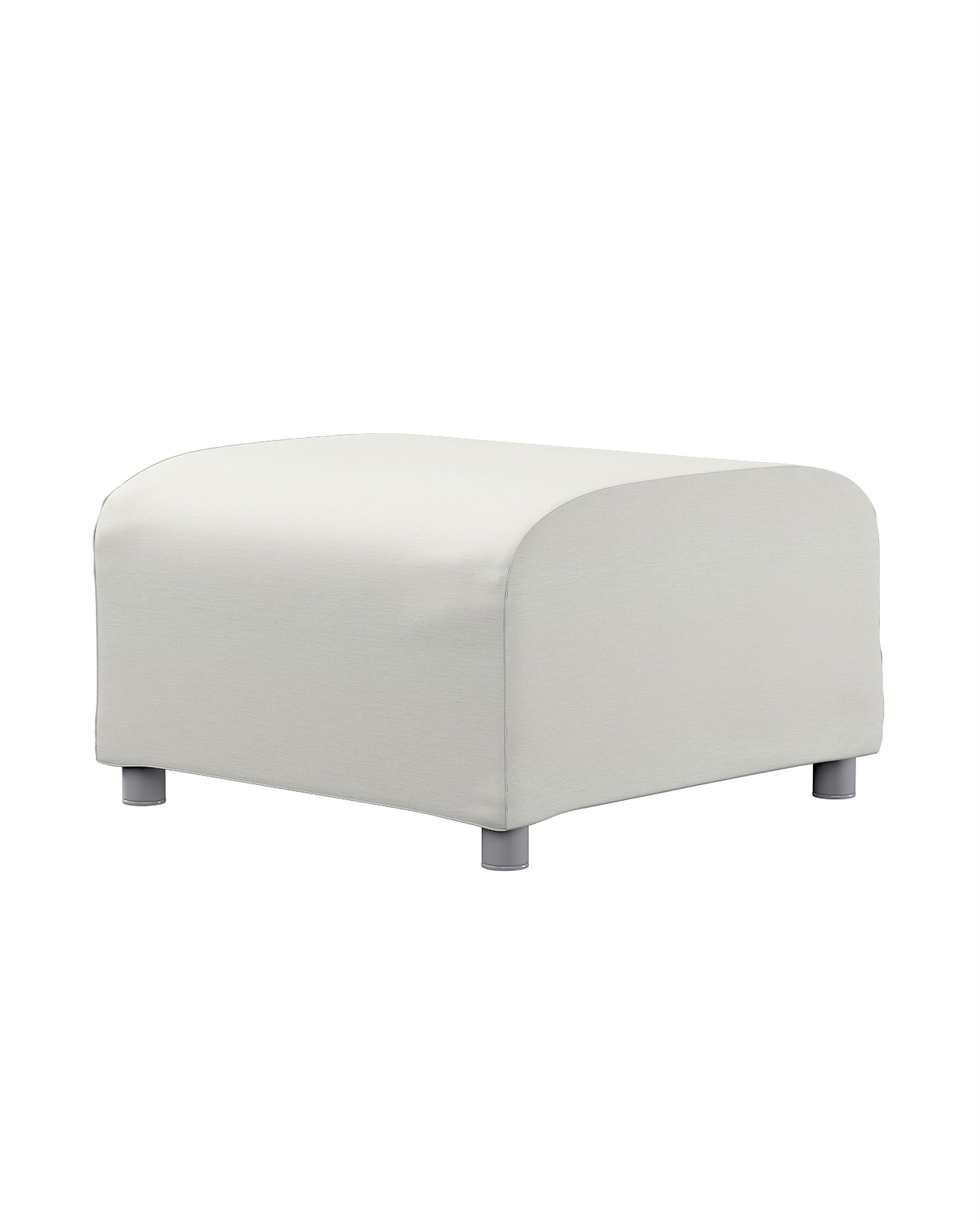 Bezug für Klippan Hocker Farbe grau Stoff glänzend, strukturiert, samt
