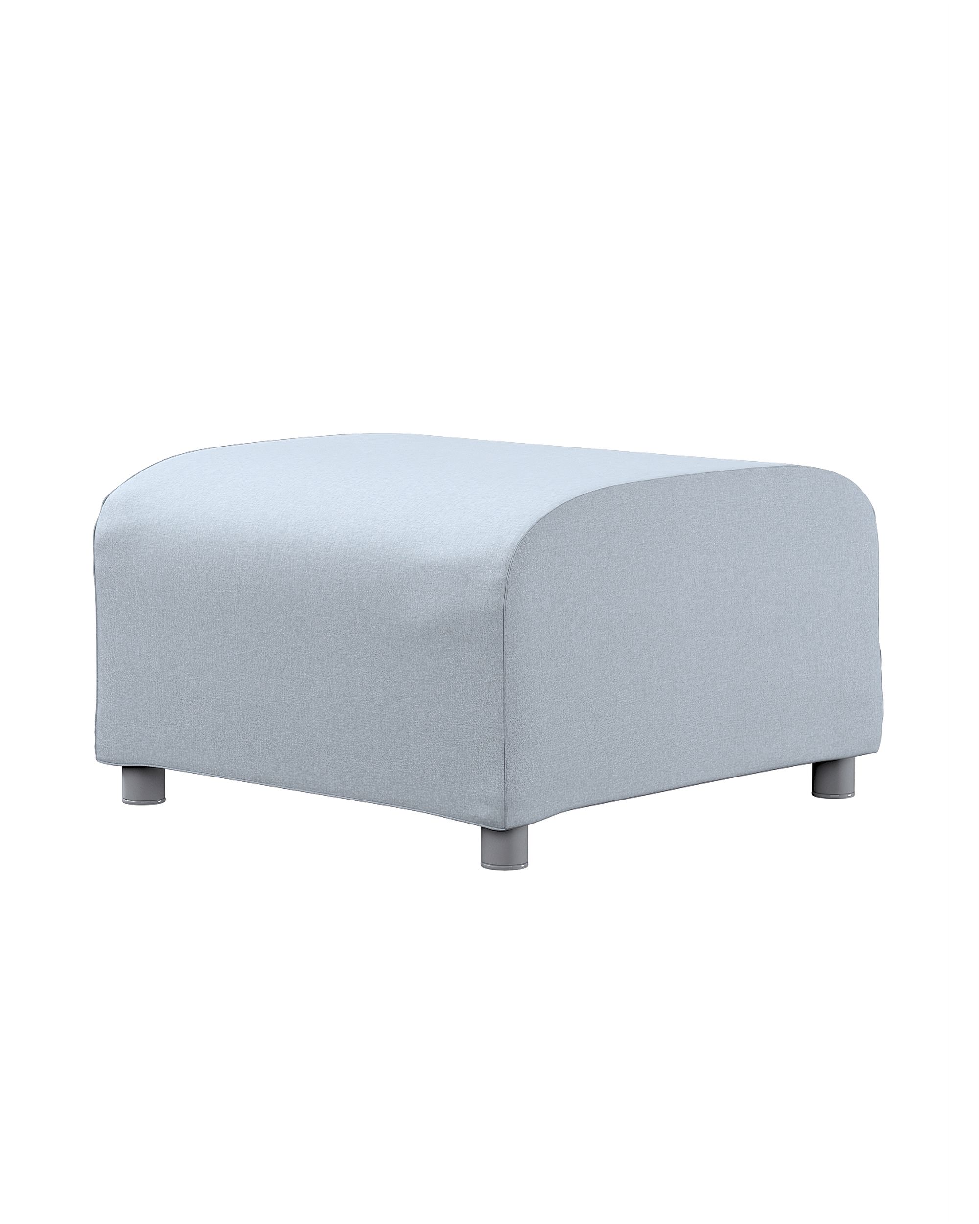 Bezug für Klippan Hocker Farbe blau Stoff strukturiert