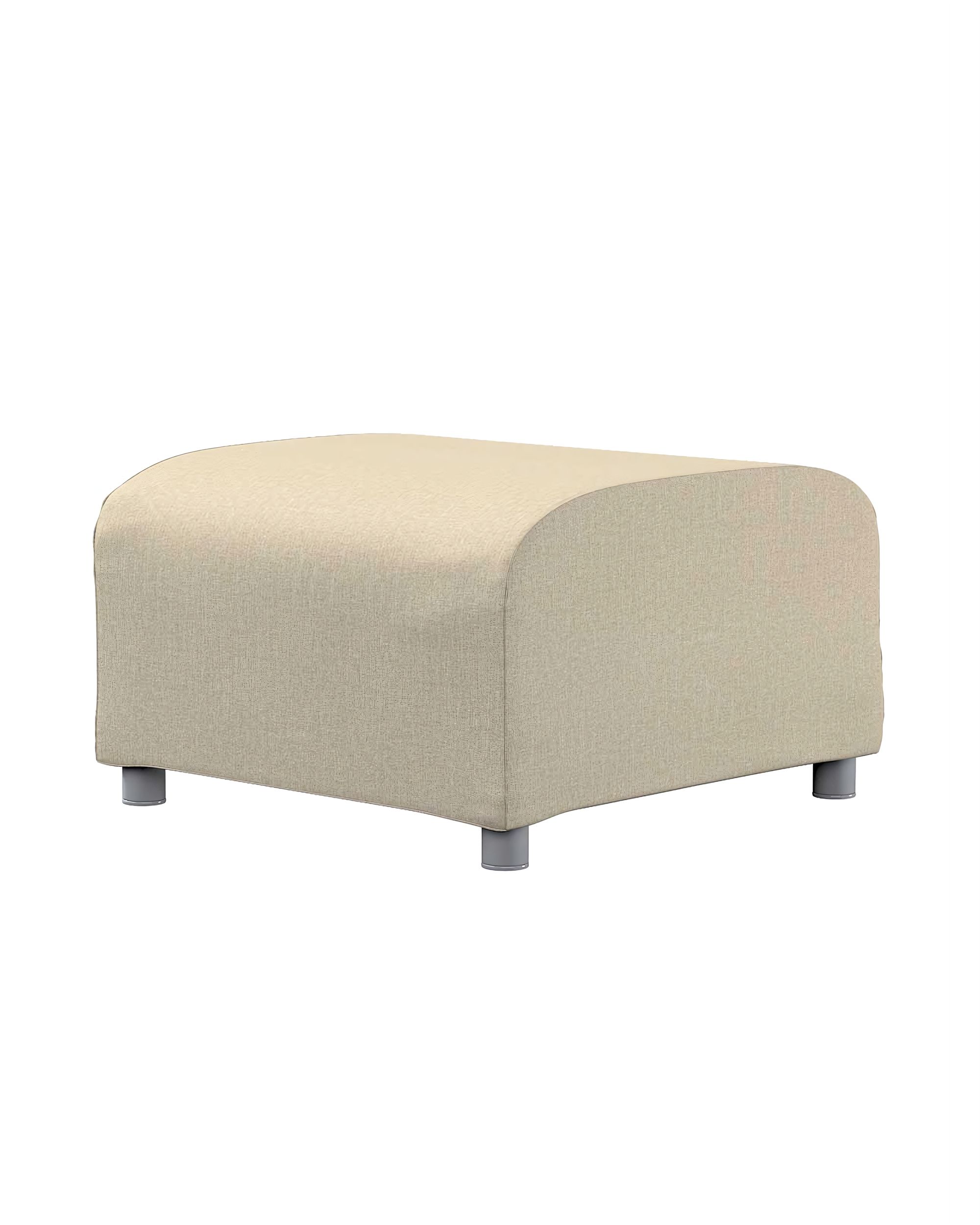 Bezug für Klippan Hocker Farbe beige Stoff strukturiert