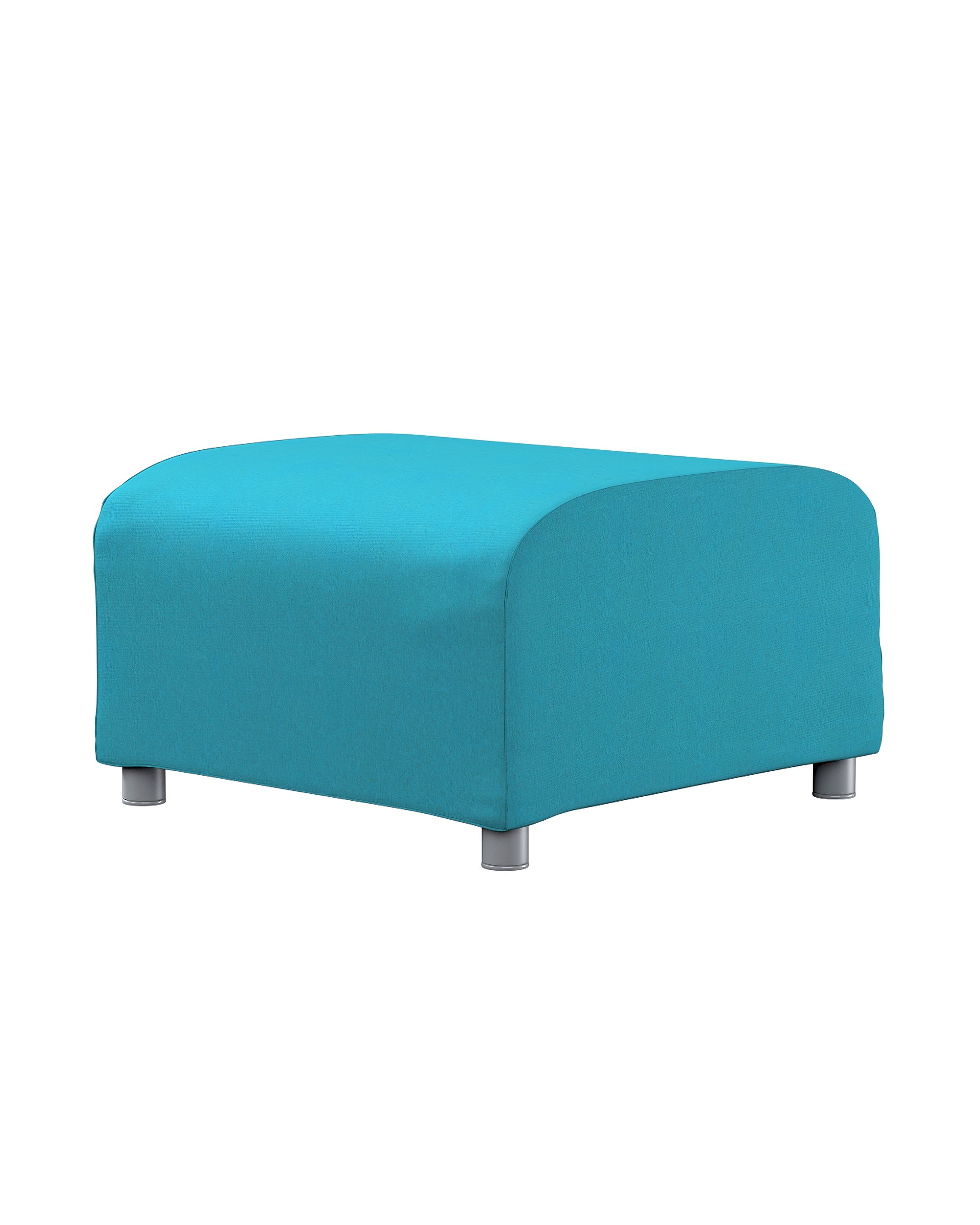 Bezug für Klippan Hocker Farbe blau Stoff strukturiert