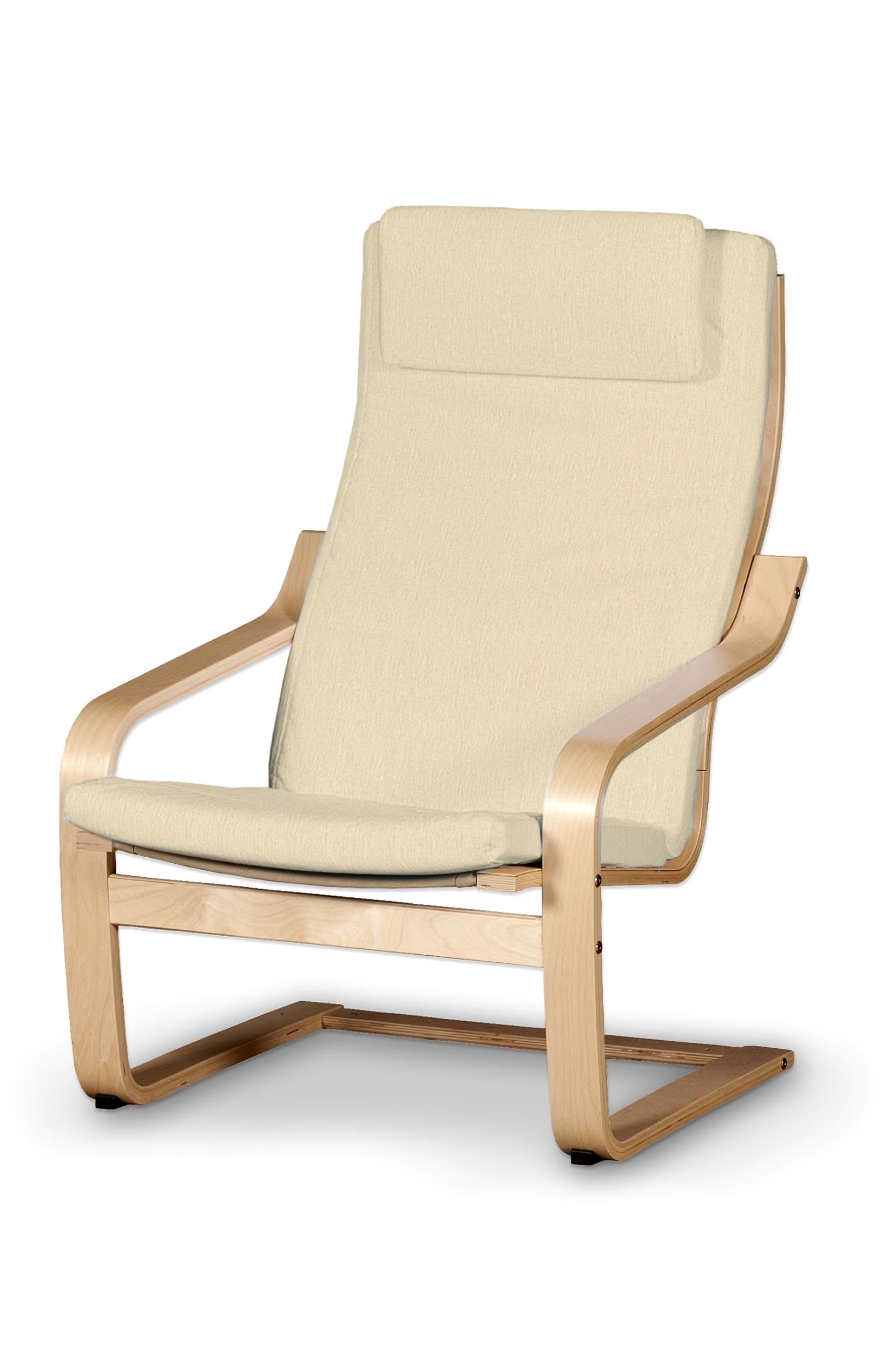 Bezug für Poäng Sessel II Farbe creme Stoff glänzend, strukturiert