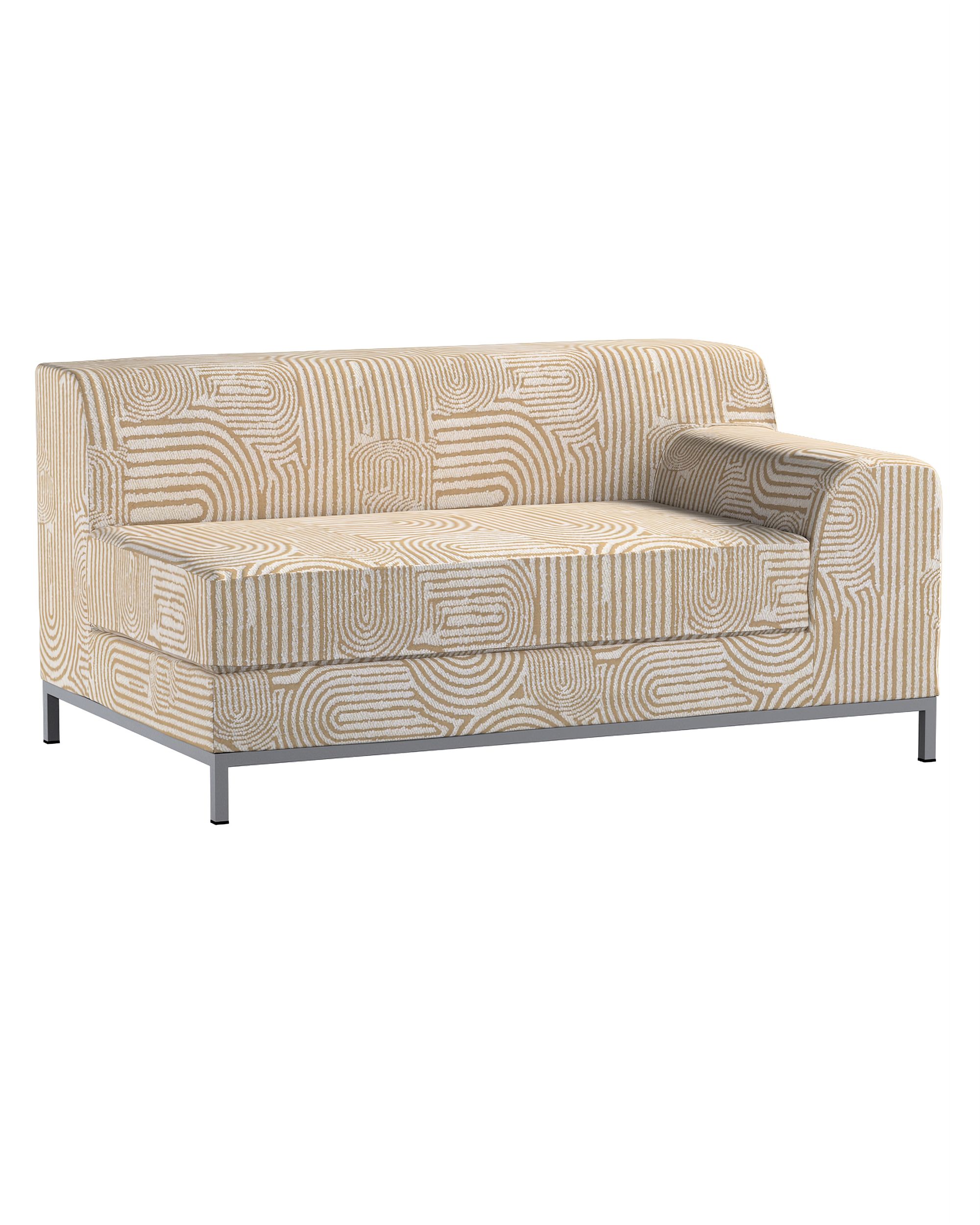 Kramfors 2-Sitzer Sofabezug, Lehne rechts Farbe beige Stoff strukturiert, gemustert